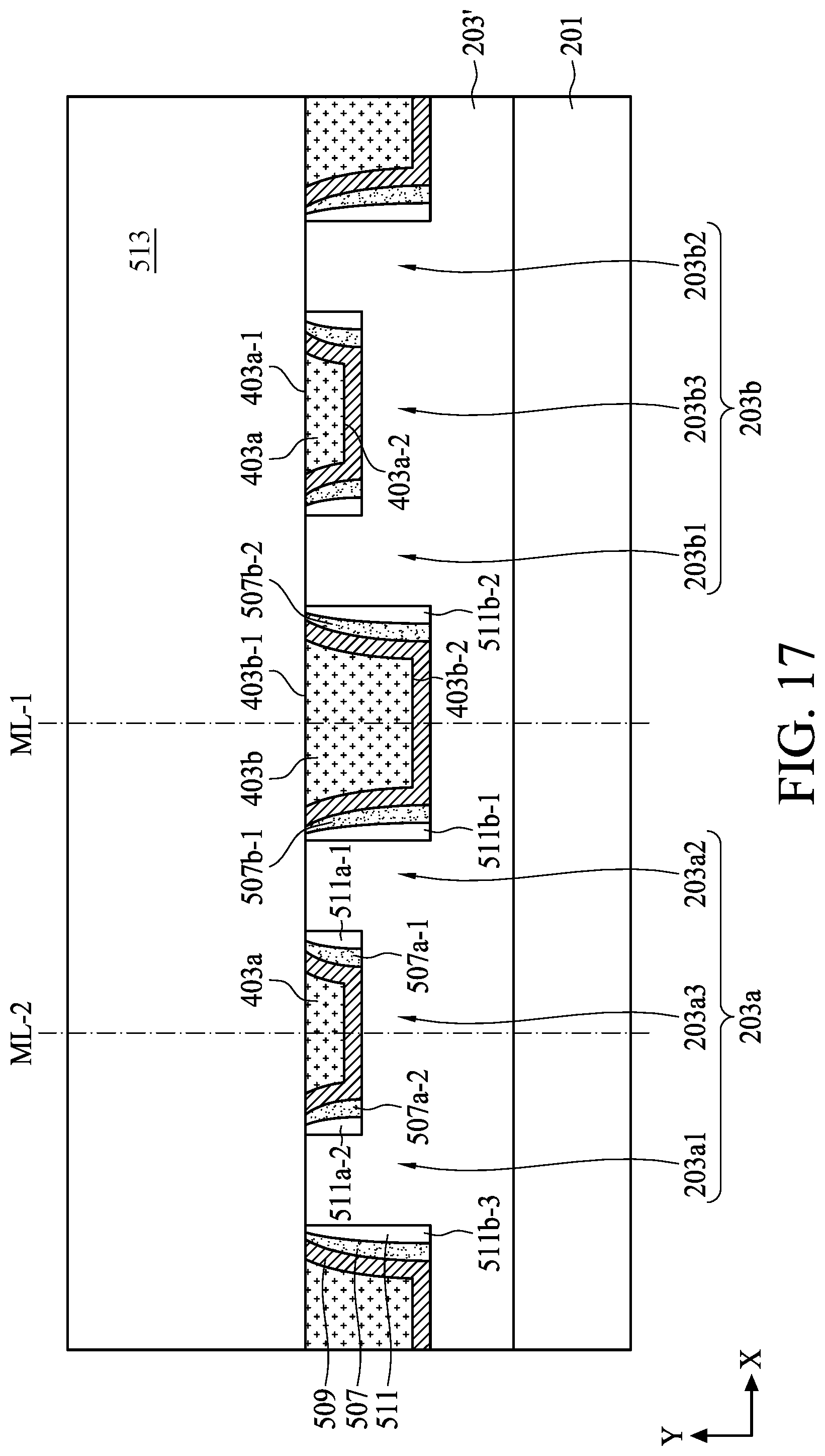 Patent US11776813 Figure 17 – Method for preparing semiconductor device structure with fine patterns at different levels