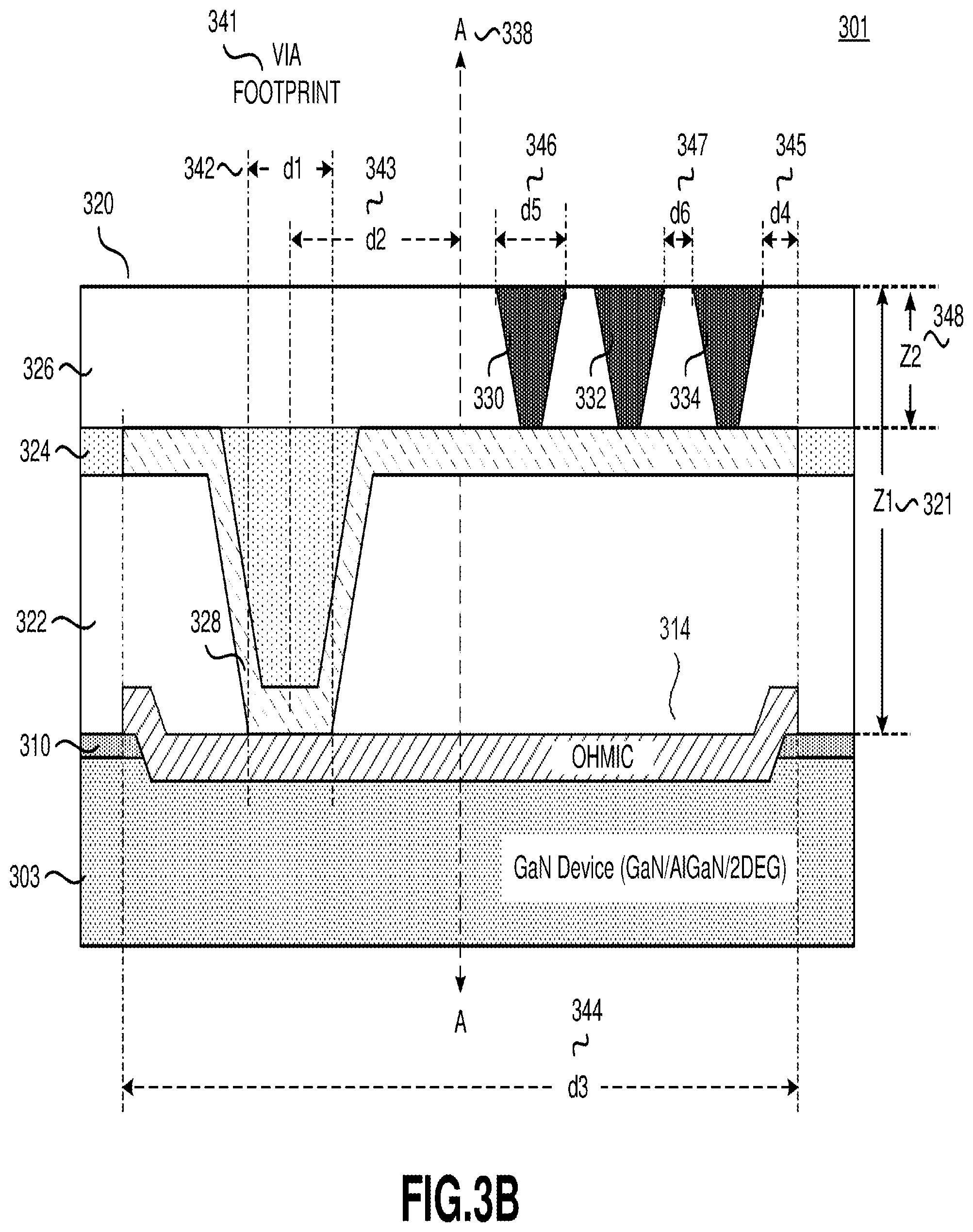 Patent US11776815 Figure 5 – Asymmetrical plug technique for GaN devices