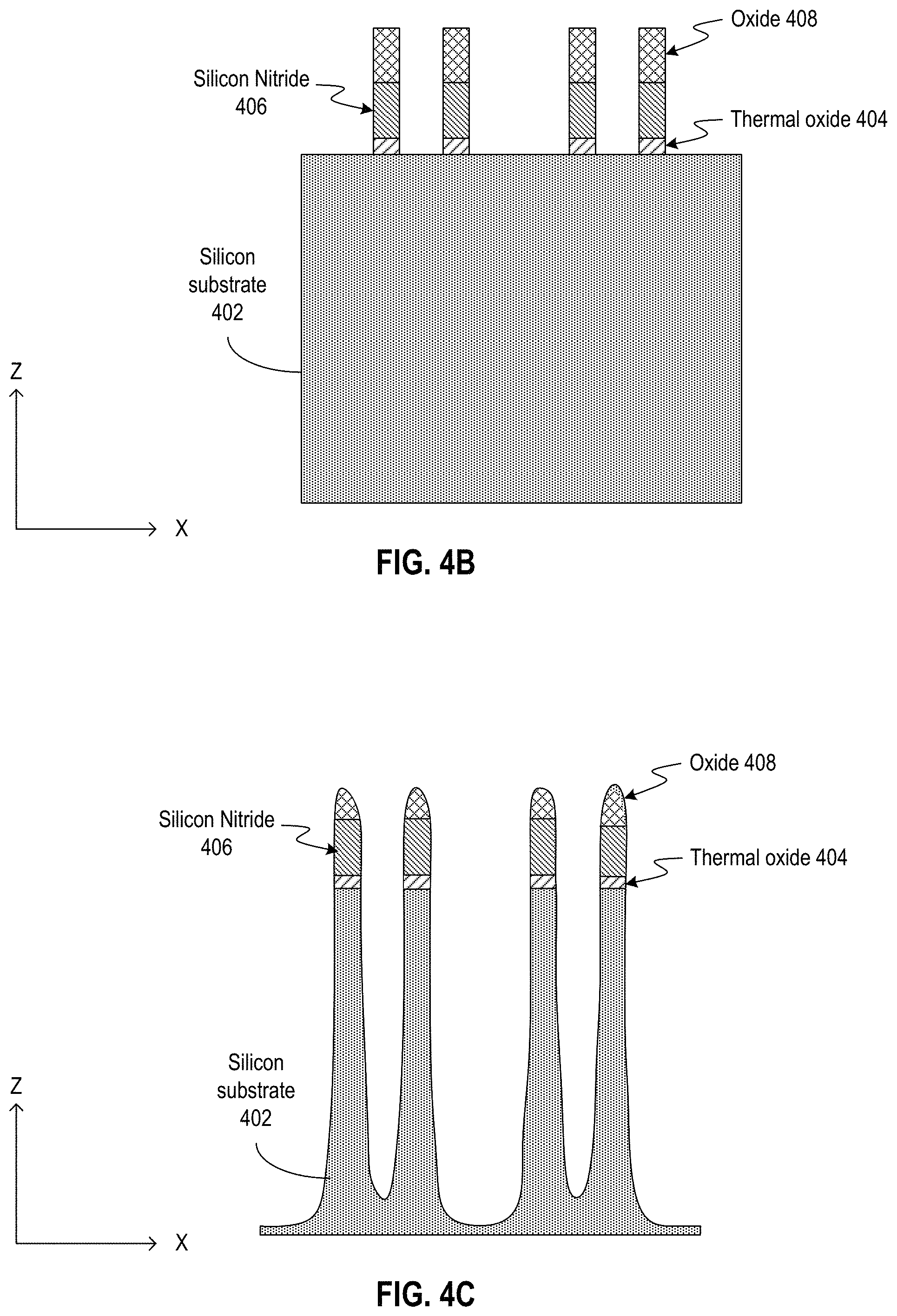 Patent US11776816 Figure 4 – Fin patterning to reduce fin collapse and transistor leakage