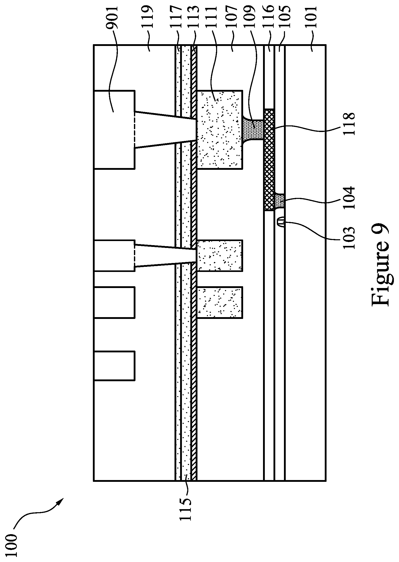 Patent US11776818 Figure 12 – Semiconductor devices and methods of manufacturing