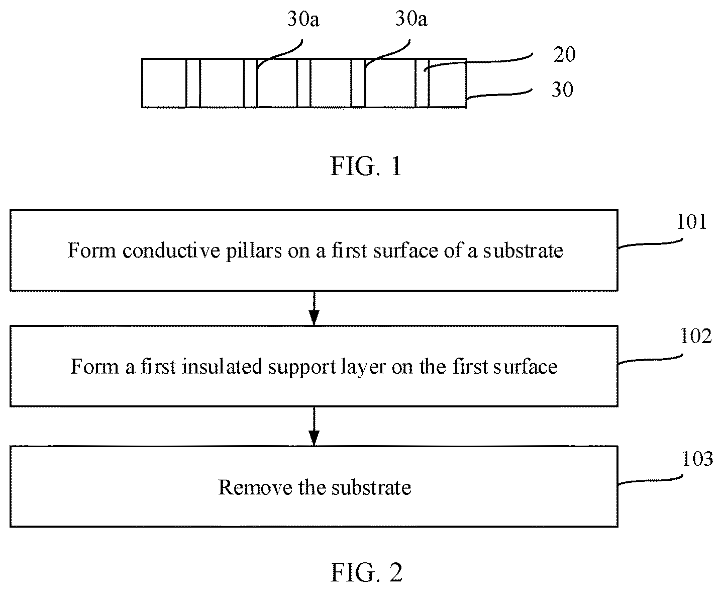 Patent US11776820 Figure 1 – Vertical interconnection structure and manufacturing method thereof, packaged chip, and chip packaging method