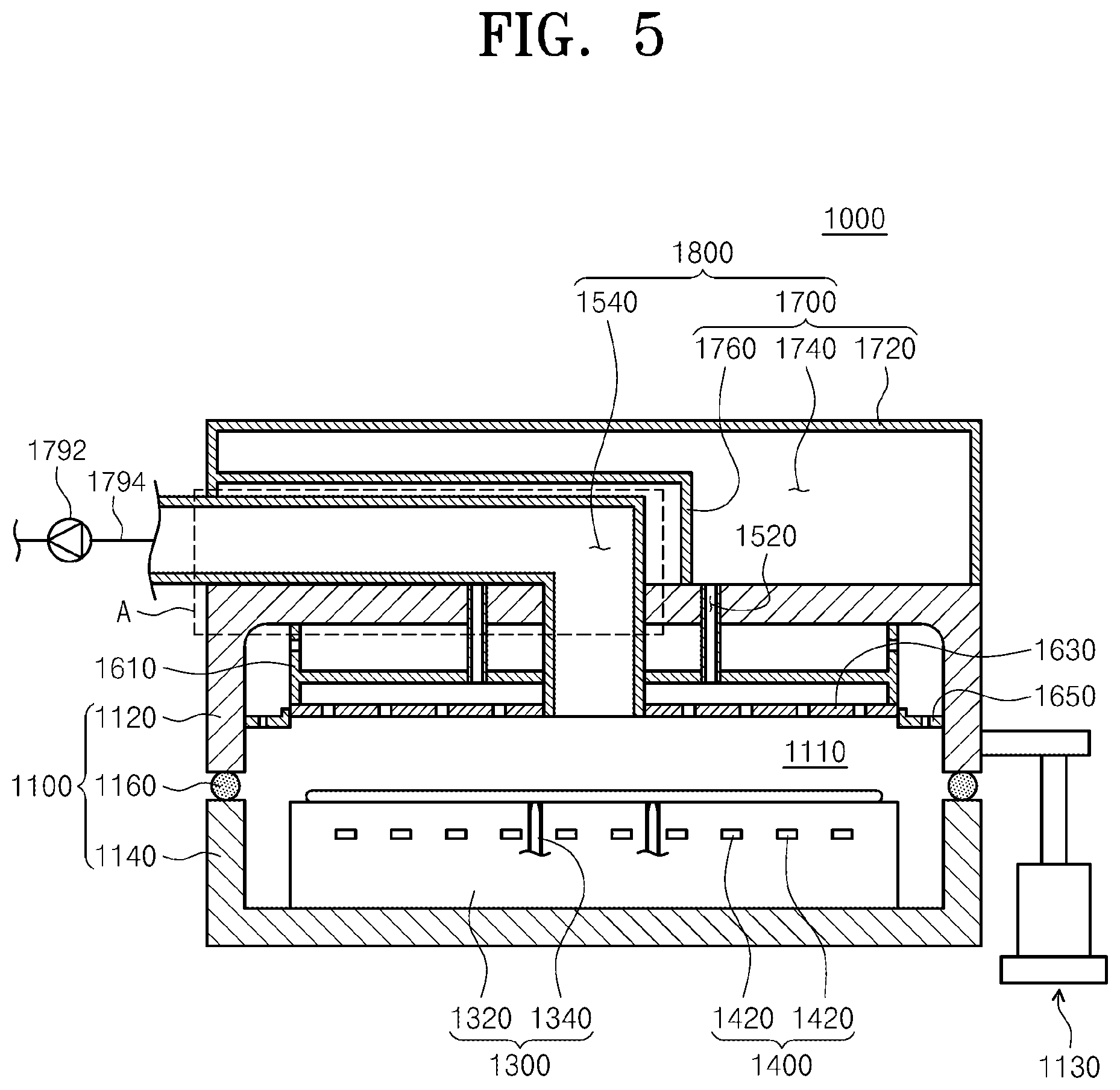 Patent US11776826 Figure 5 – Apparatus and method for treating substrate
