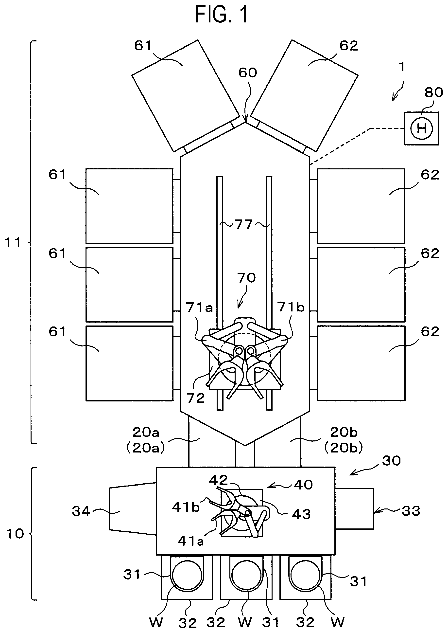 Patent US11776831 Figure 1 – Substrate transport system and substrate transport method