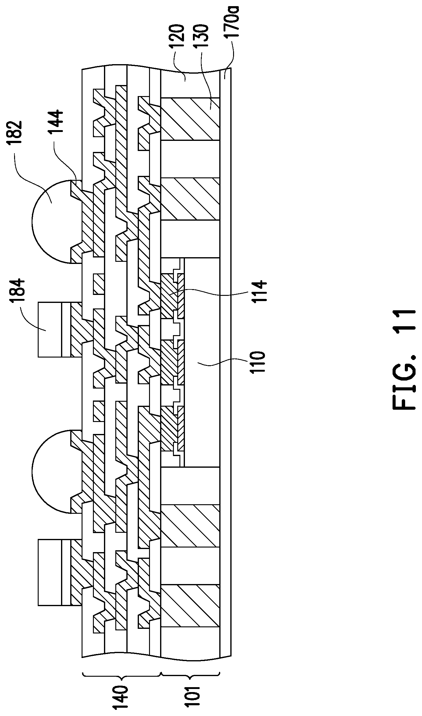 Patent US11776838 Figure 6 – Semiconductor package and manufacturing method thereof