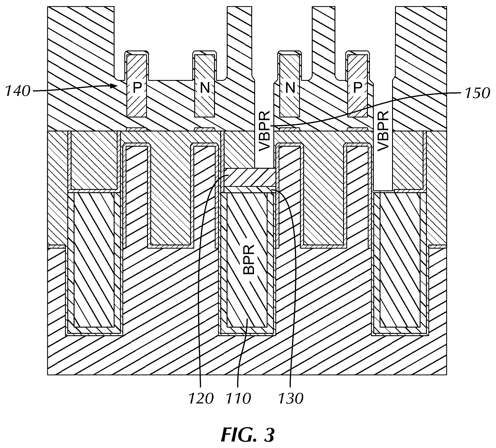 Patent US11776841 Figure 3 – Buried power rail contact formation