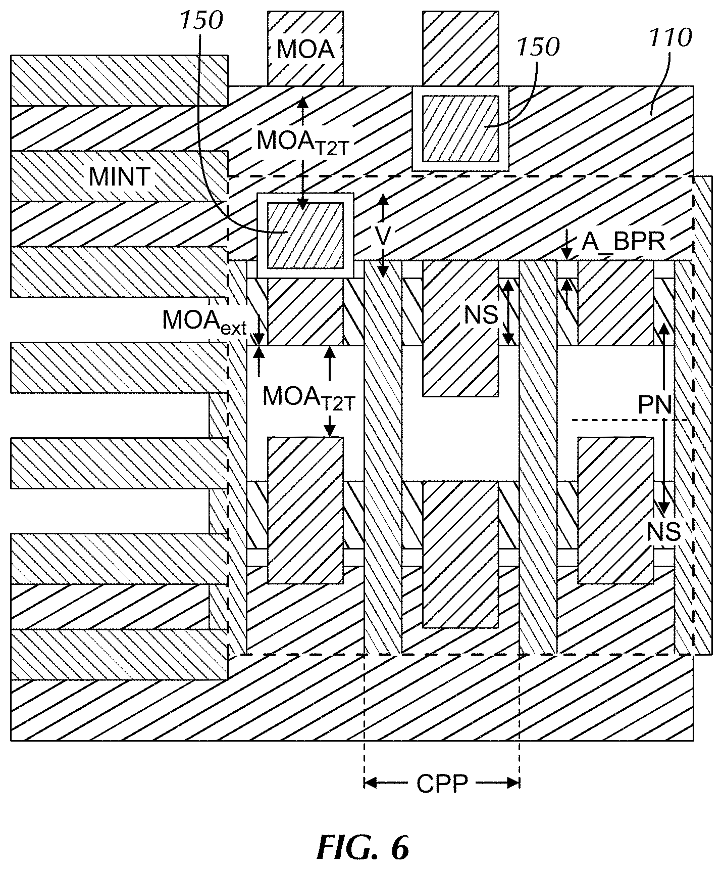 Patent US11776841 Figure 6 – Buried power rail contact formation