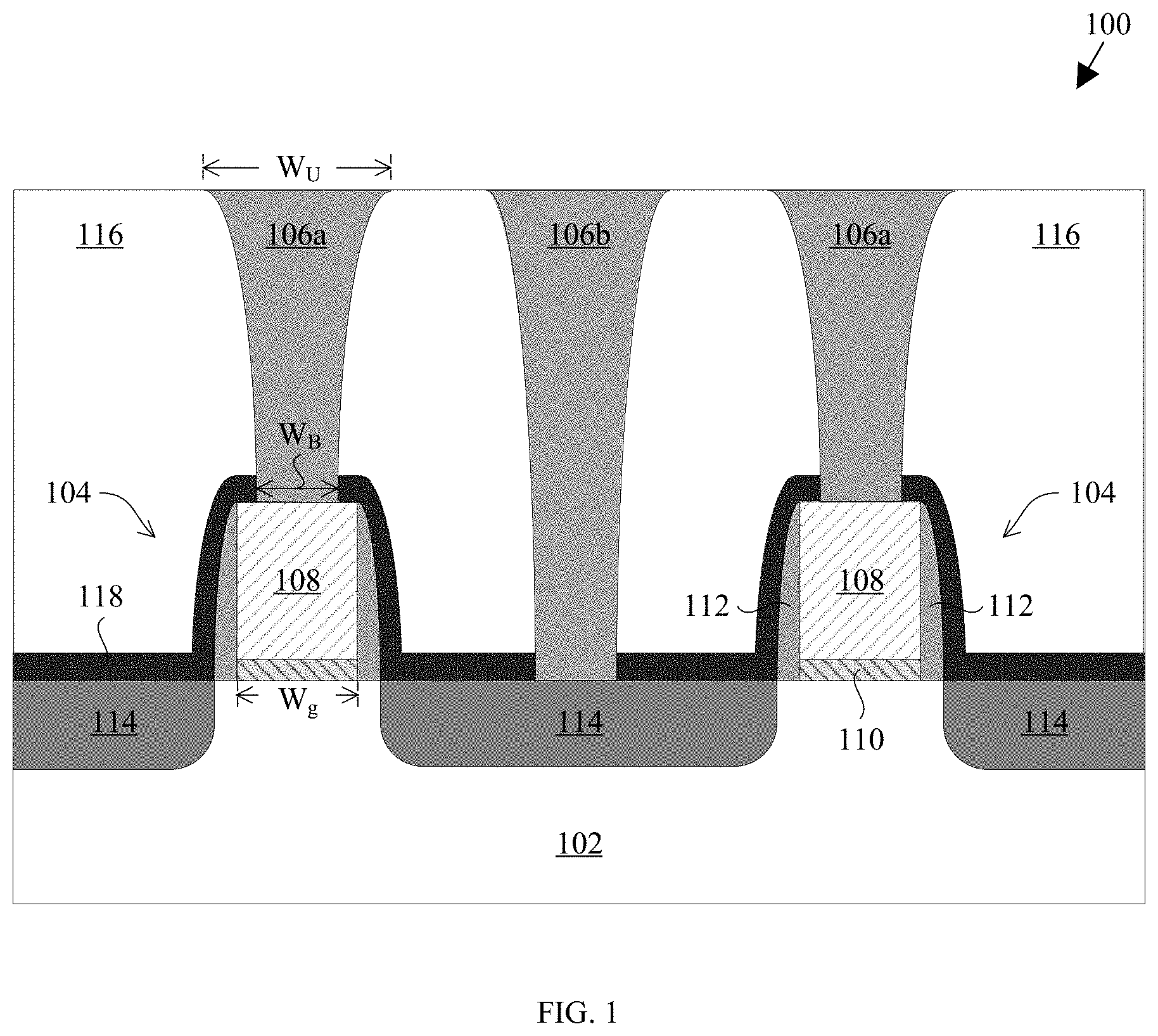 Patent US11776844 Figure 1 – Contact via structures of semiconductor devices