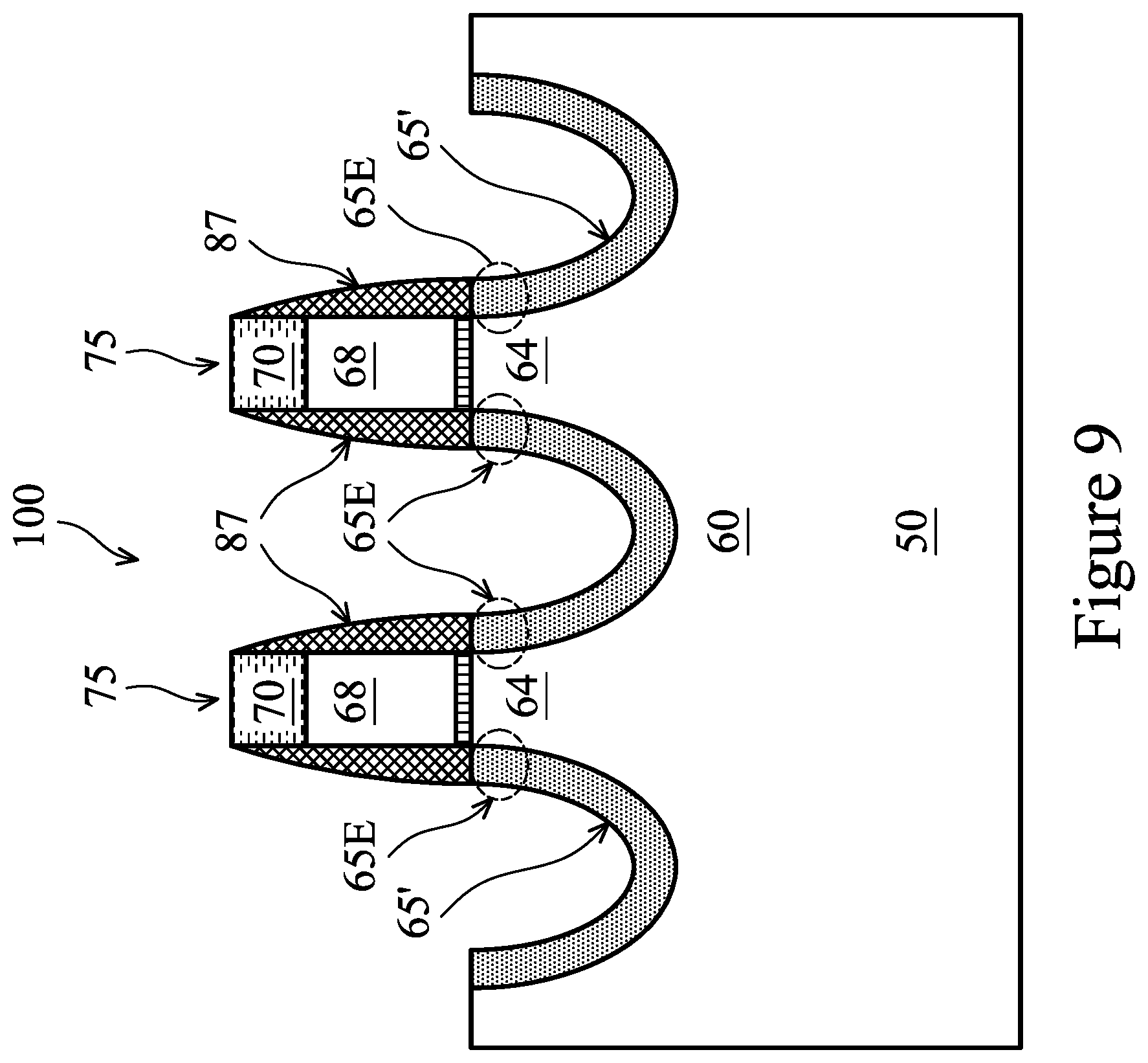 Patent US11776851 Figure 9 – Semiconductor device with multi-layered source/drain regions having different dopant concentrations and manufacturing method thereof