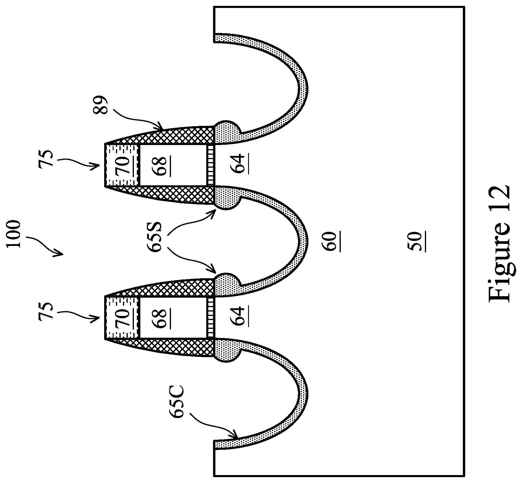 Patent US11776851 Figure 12 – Semiconductor device with multi-layered source/drain regions having different dopant concentrations and manufacturing method thereof