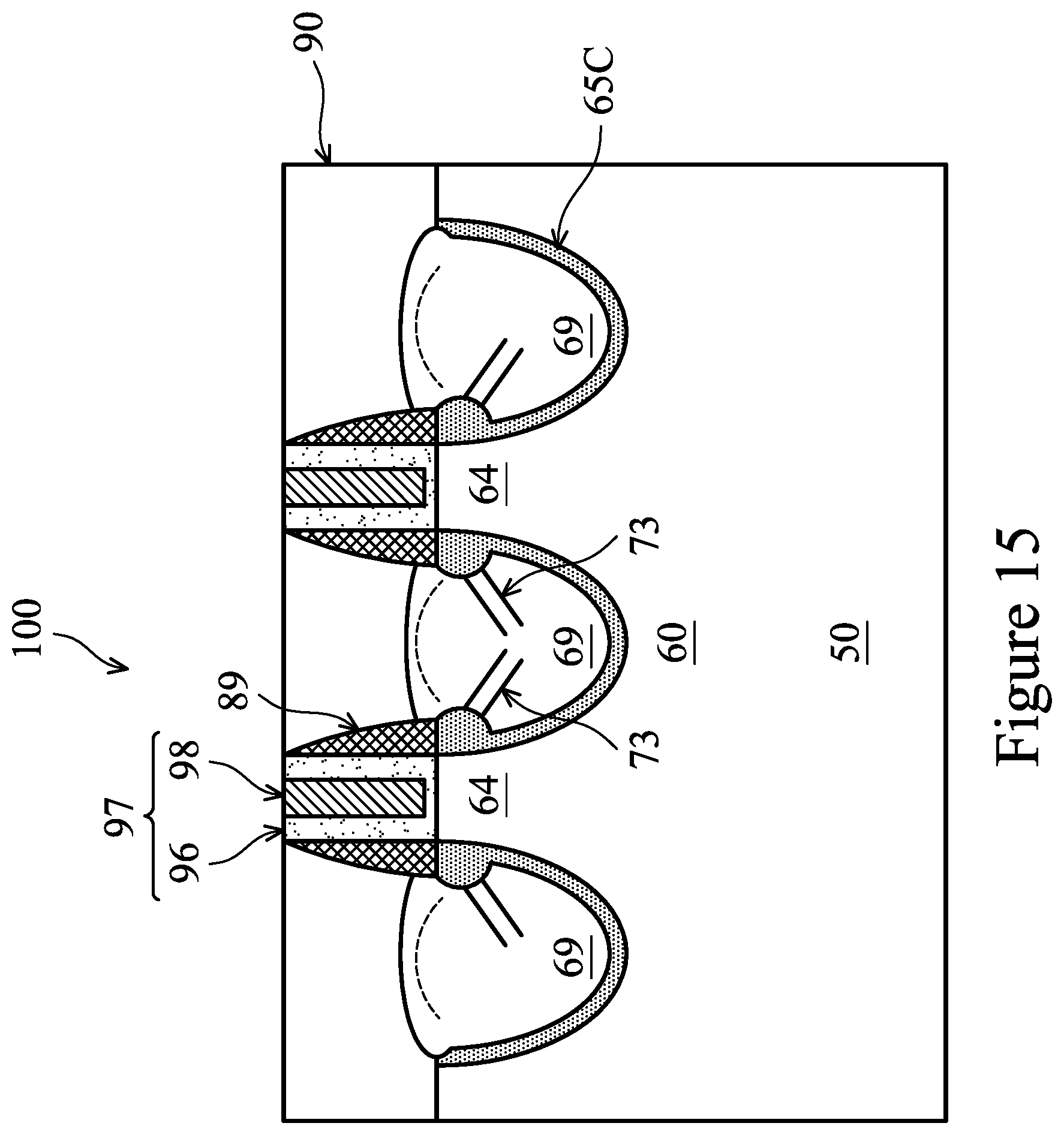 Patent US11776851 Figure 15 – Semiconductor device with multi-layered source/drain regions having different dopant concentrations and manufacturing method thereof
