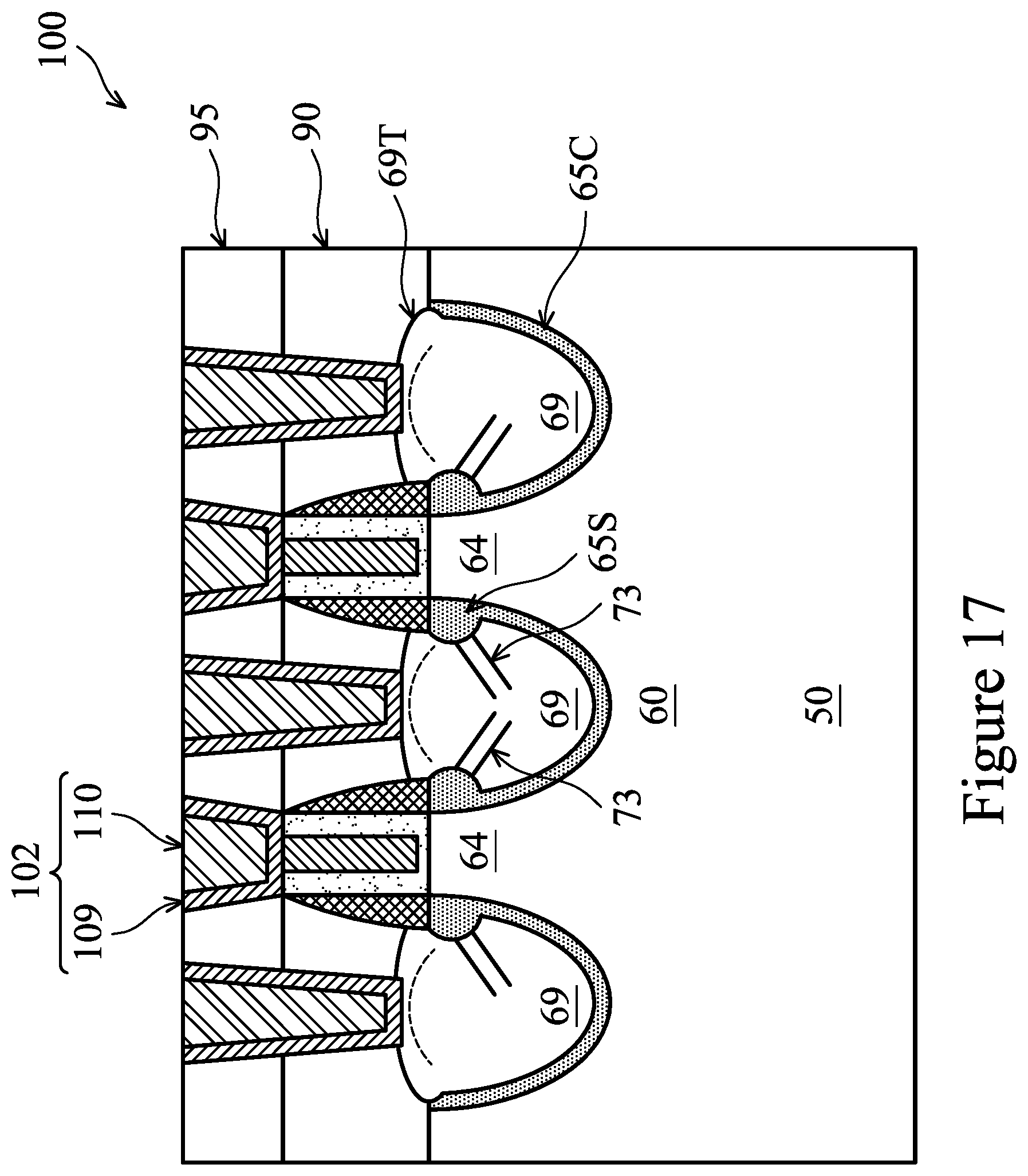 Patent US11776851 Figure 17 – Semiconductor device with multi-layered source/drain regions having different dopant concentrations and manufacturing method thereof