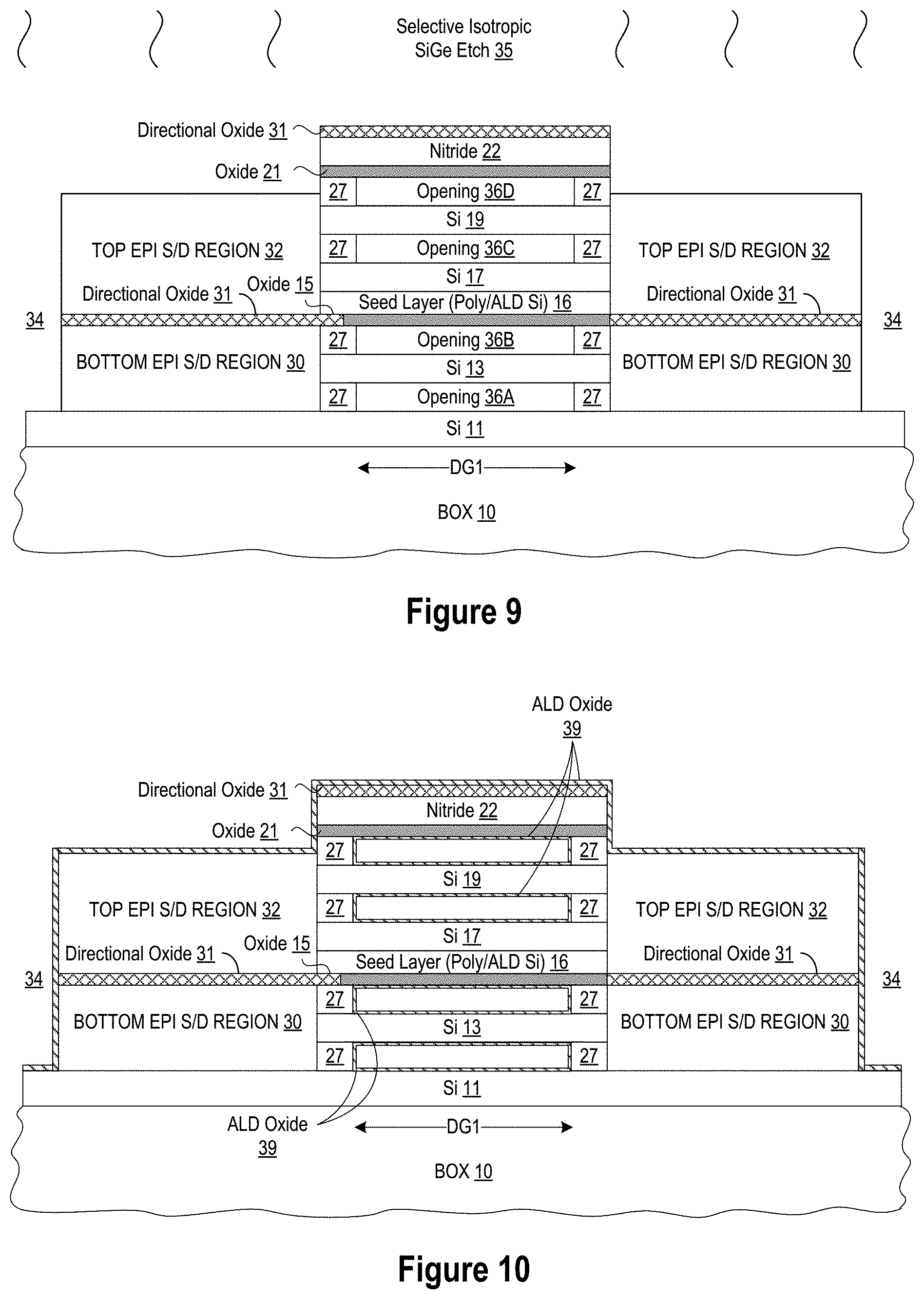 Patent US11776856 Figure 5 – Nanosheet transistors with different gate materials in same stack and method of making