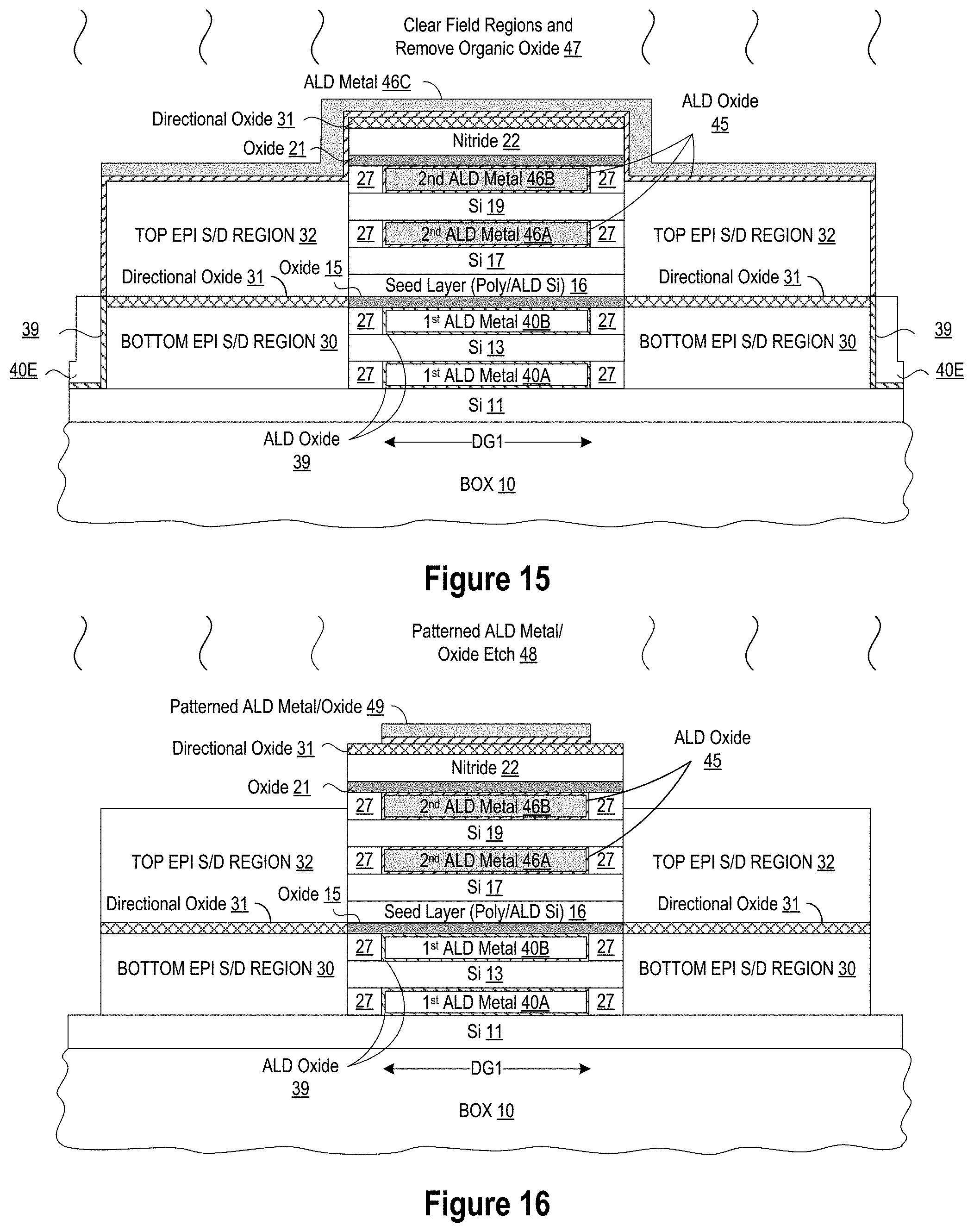 Patent US11776856 Figure 8 – Nanosheet transistors with different gate materials in same stack and method of making