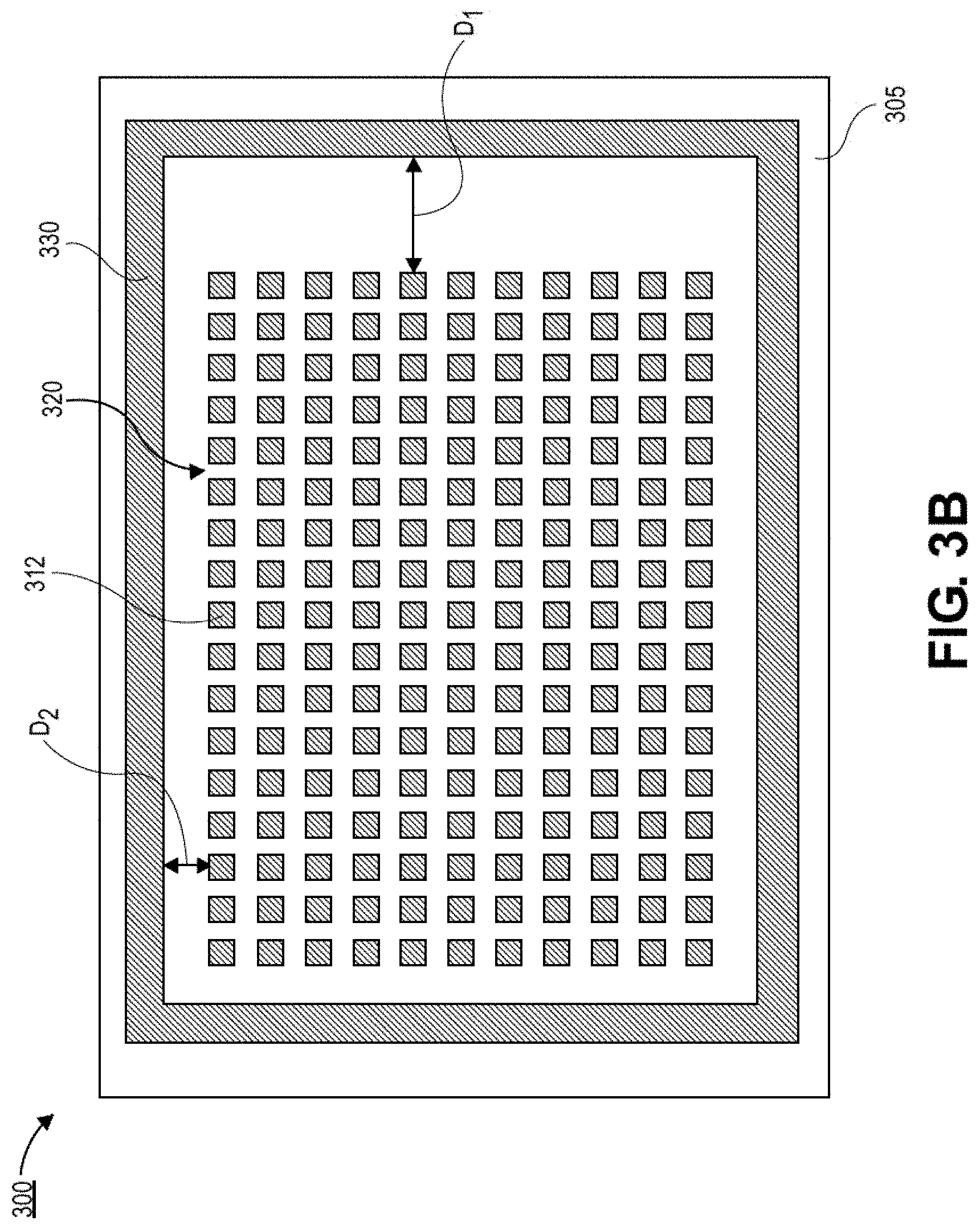 Patent US11776864 Figure 5 – Corner guard for improved electroplated first level interconnect bump height range