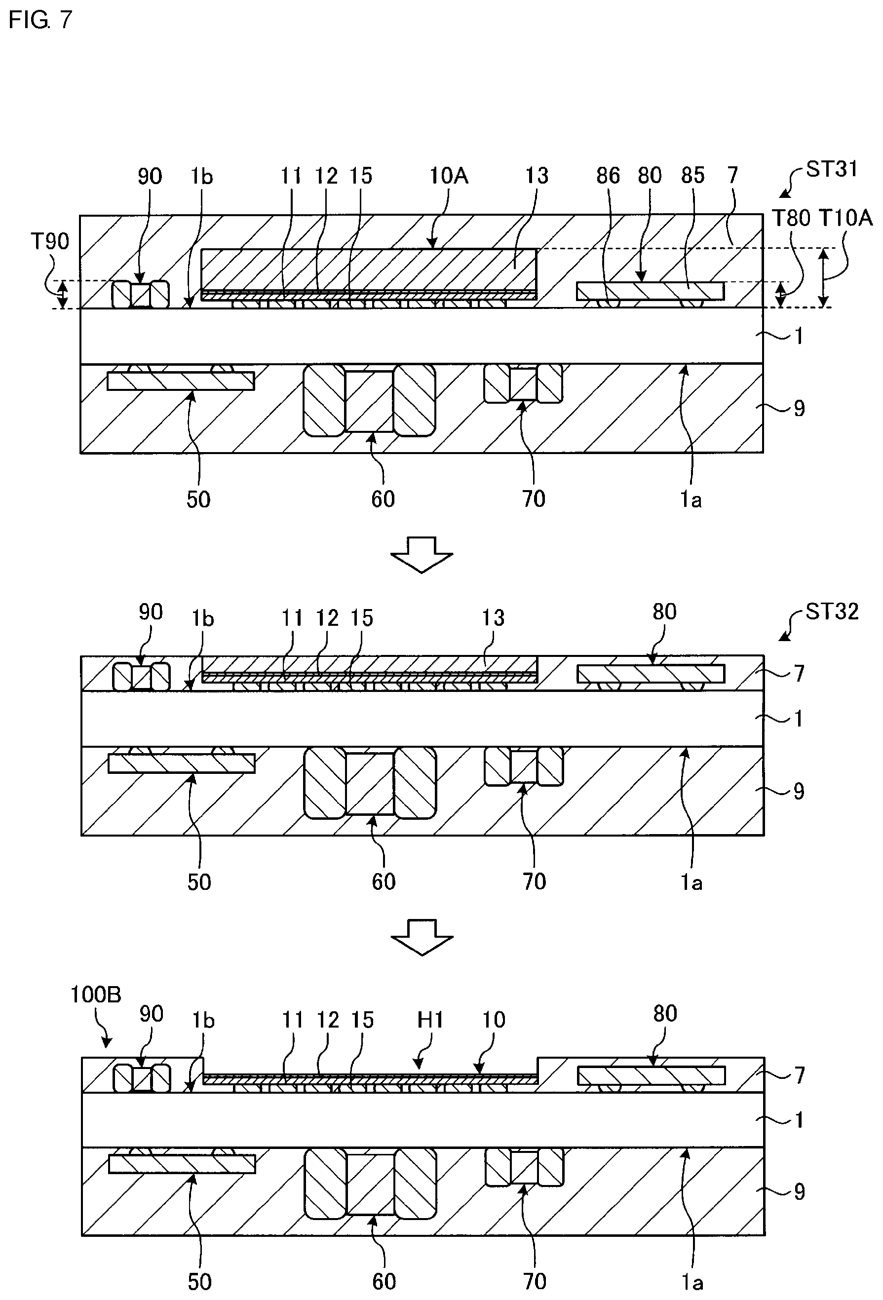 Patent US11776865 Figure 7 – Semiconductor device and method for manufacturing semiconductor device