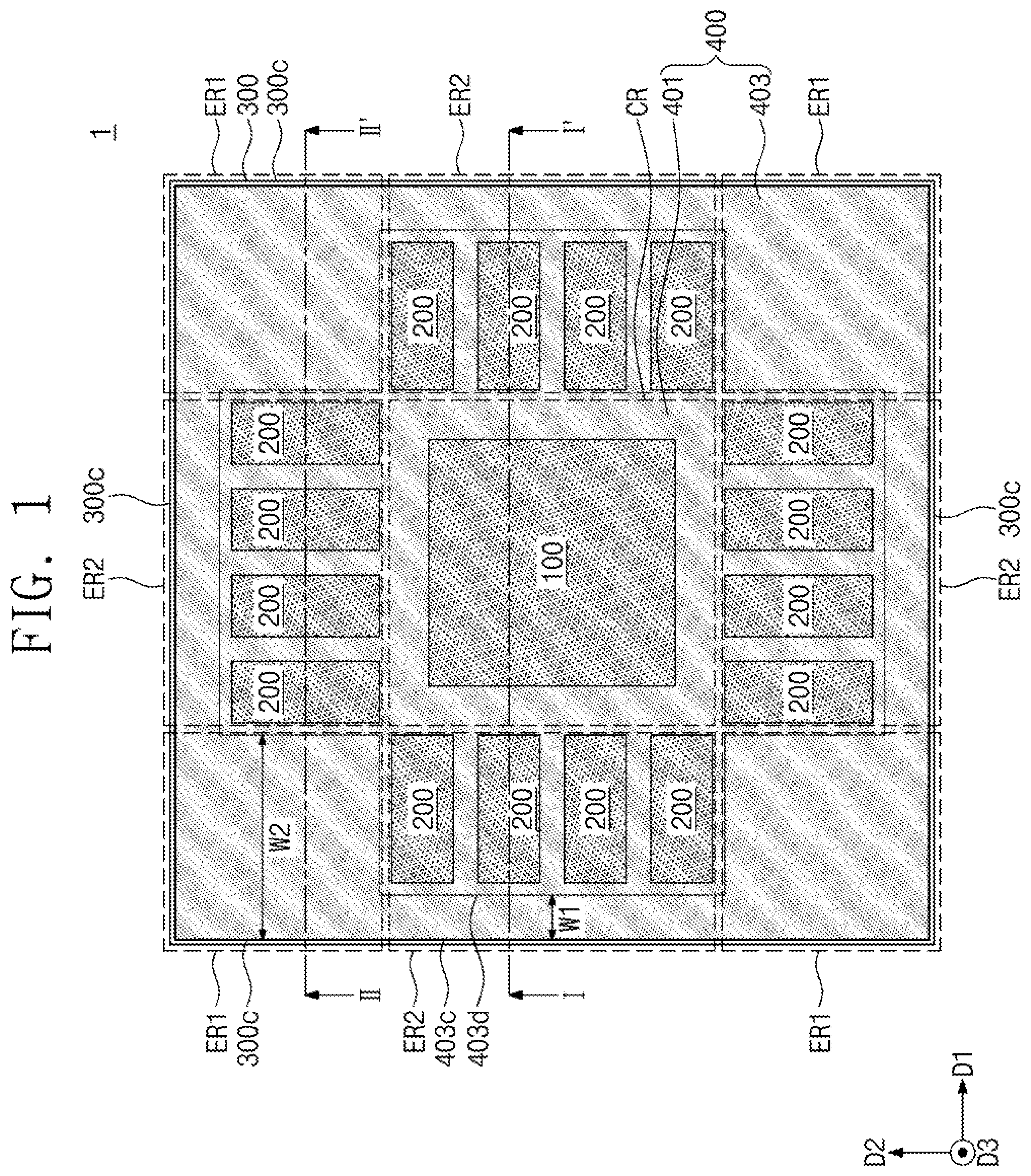Patent US11776866 Figure 1 – Semiconductor module heatspreading lid having integrated separators for multiple chips