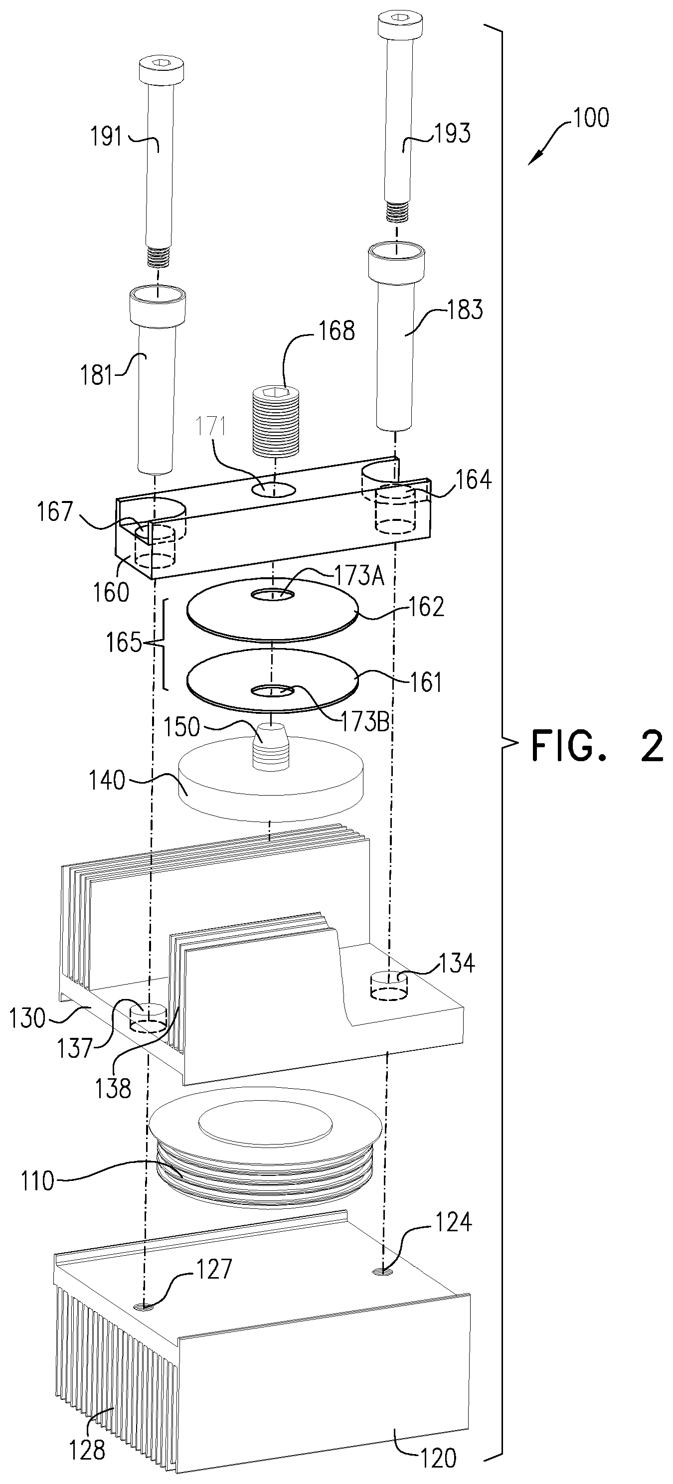 Patent US11776874 Figure 2 – Apparatus and method for holding a heat generating device