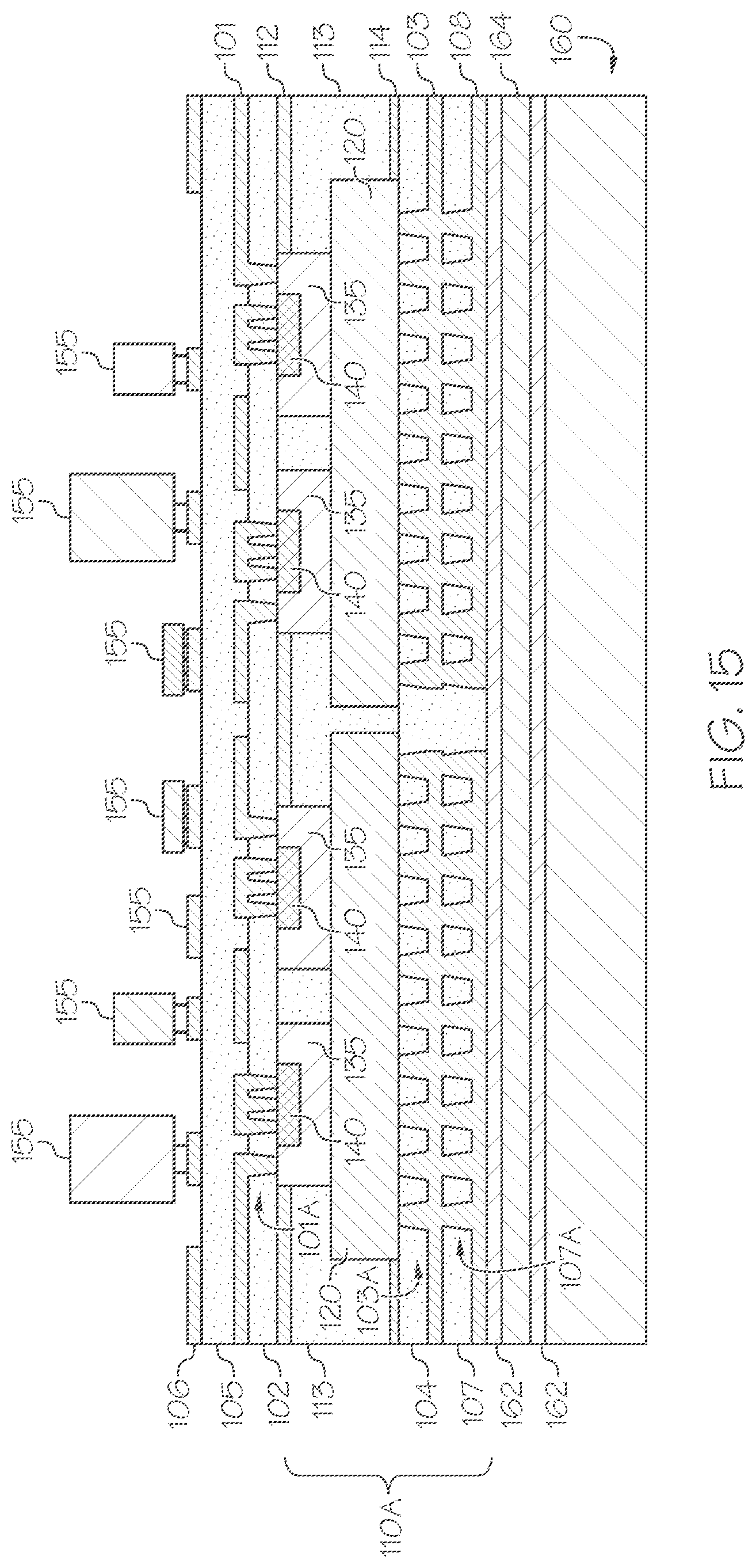 Patent US11776875 Figure 14 – Systems including a vapor chamber as the heat spreading substrate of a power device embedded in a PCB and methods of forming the same