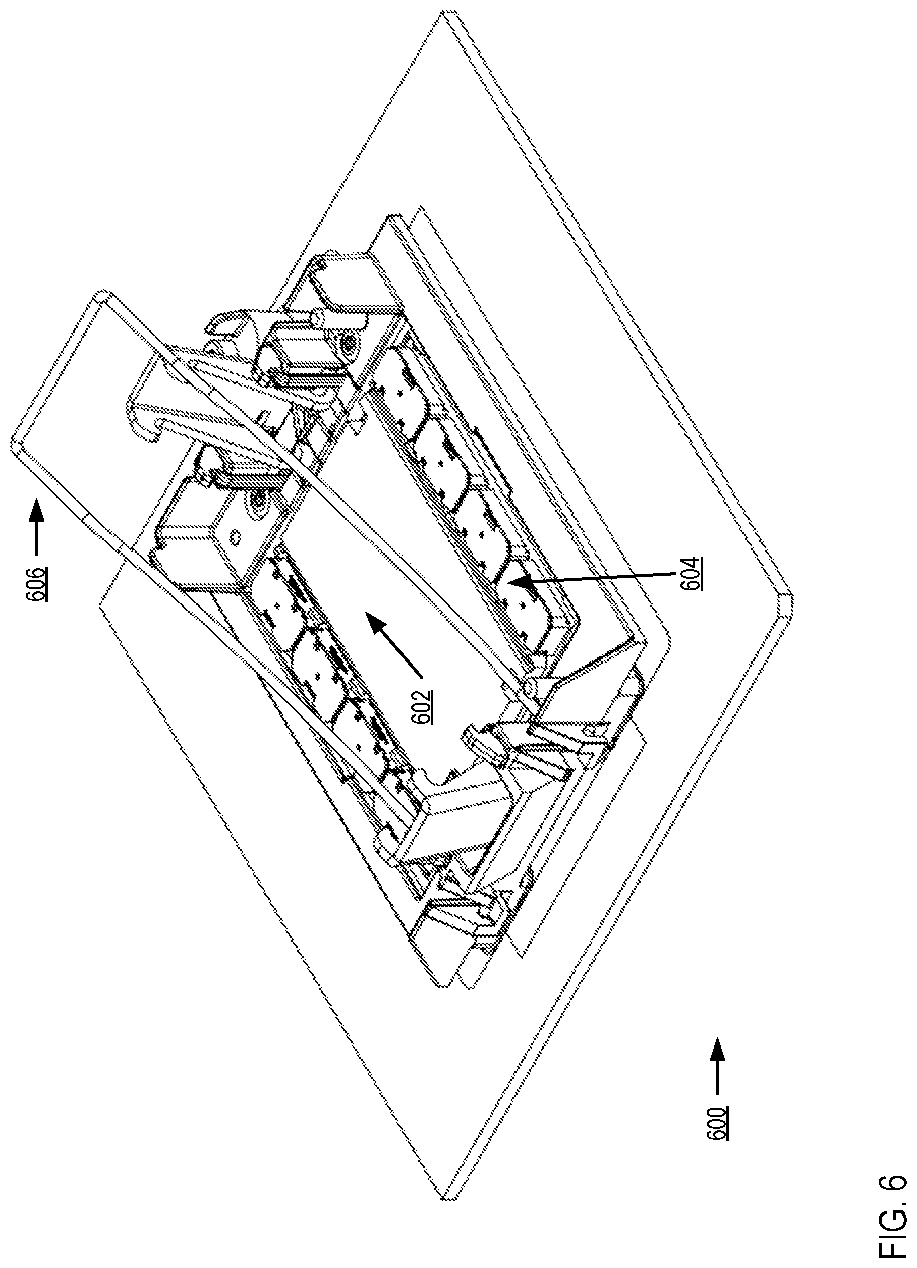 Patent US11776876 Figure 6 – Distributing heatsink load across a processor module with separable input/output (I/O) connectors