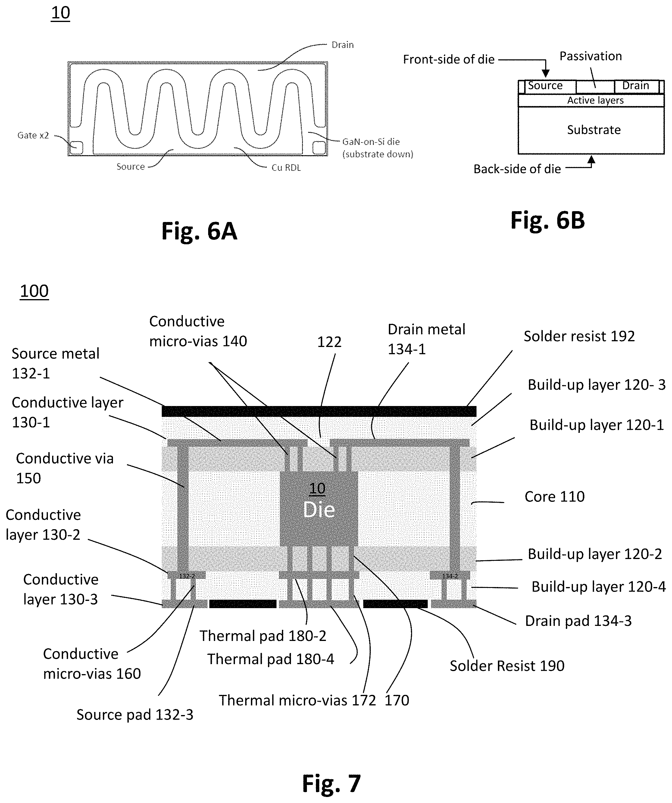 Patent US11776883 Figure 3 – Embedded die packaging for power semiconductor devices