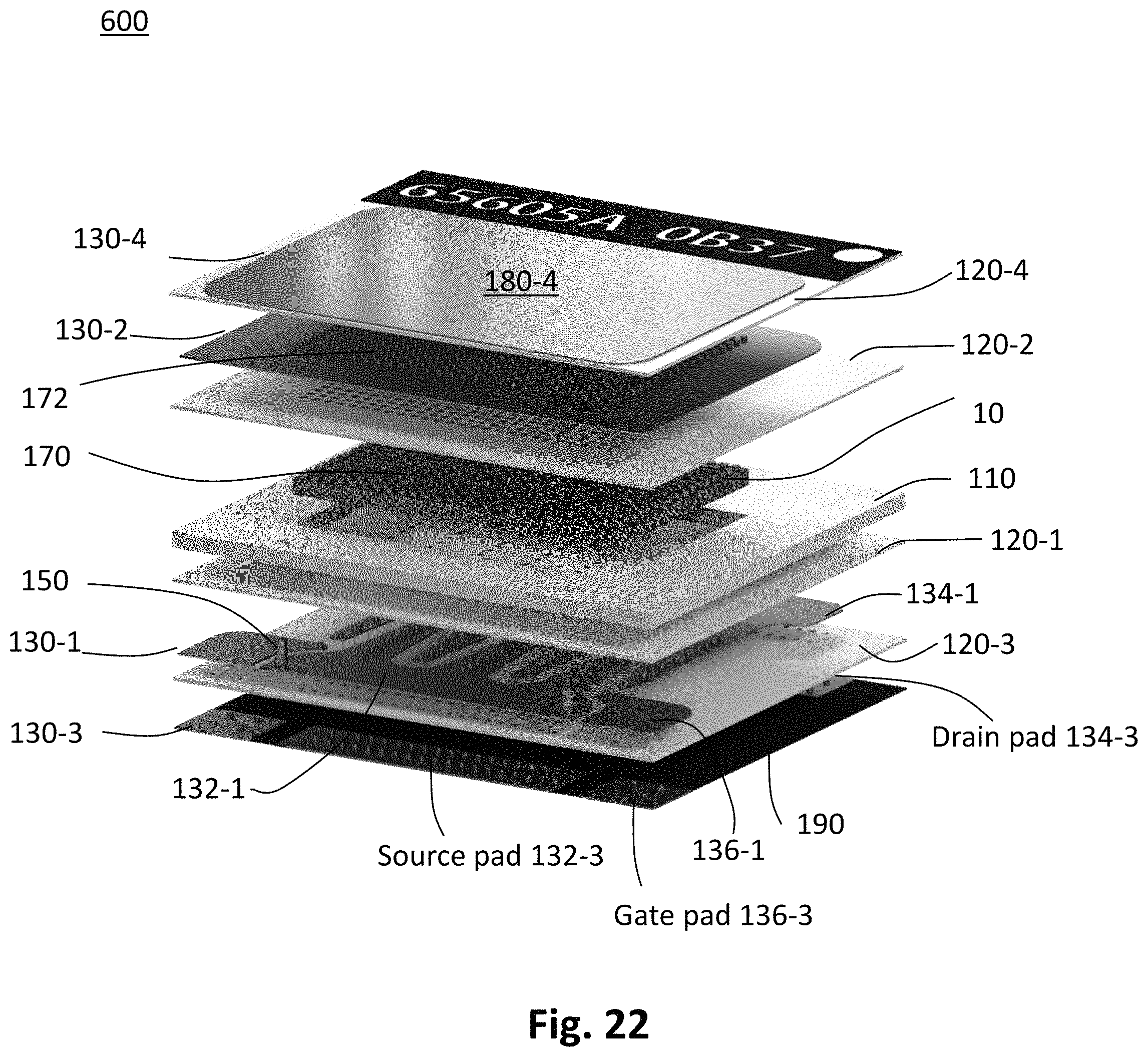 Patent US11776883 Figure 7 – Embedded die packaging for power semiconductor devices