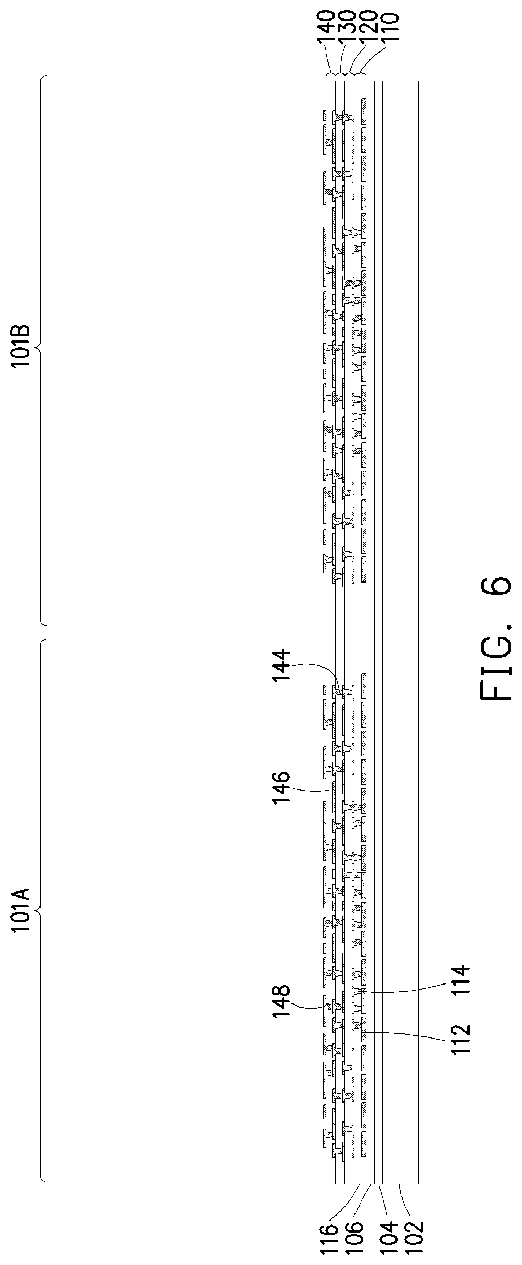 Patent US11776886 Figure 6 – Symmetrical substrate for semiconductor packaging