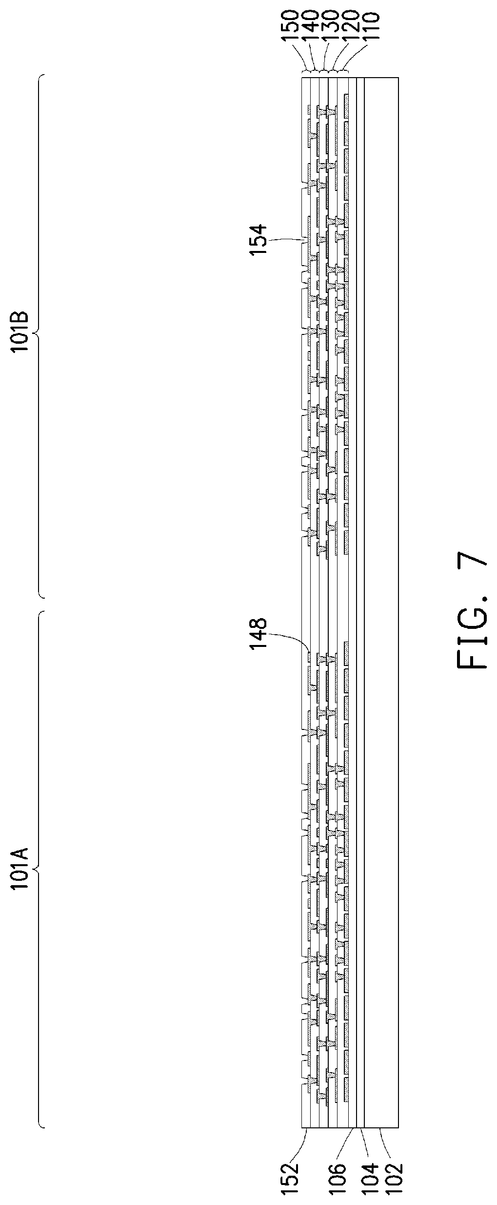 Patent US11776886 Figure 7 – Symmetrical substrate for semiconductor packaging