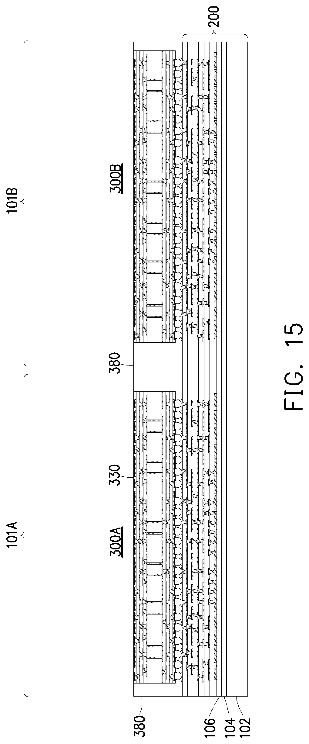 Patent US11776886 Figure 15 – Symmetrical substrate for semiconductor packaging