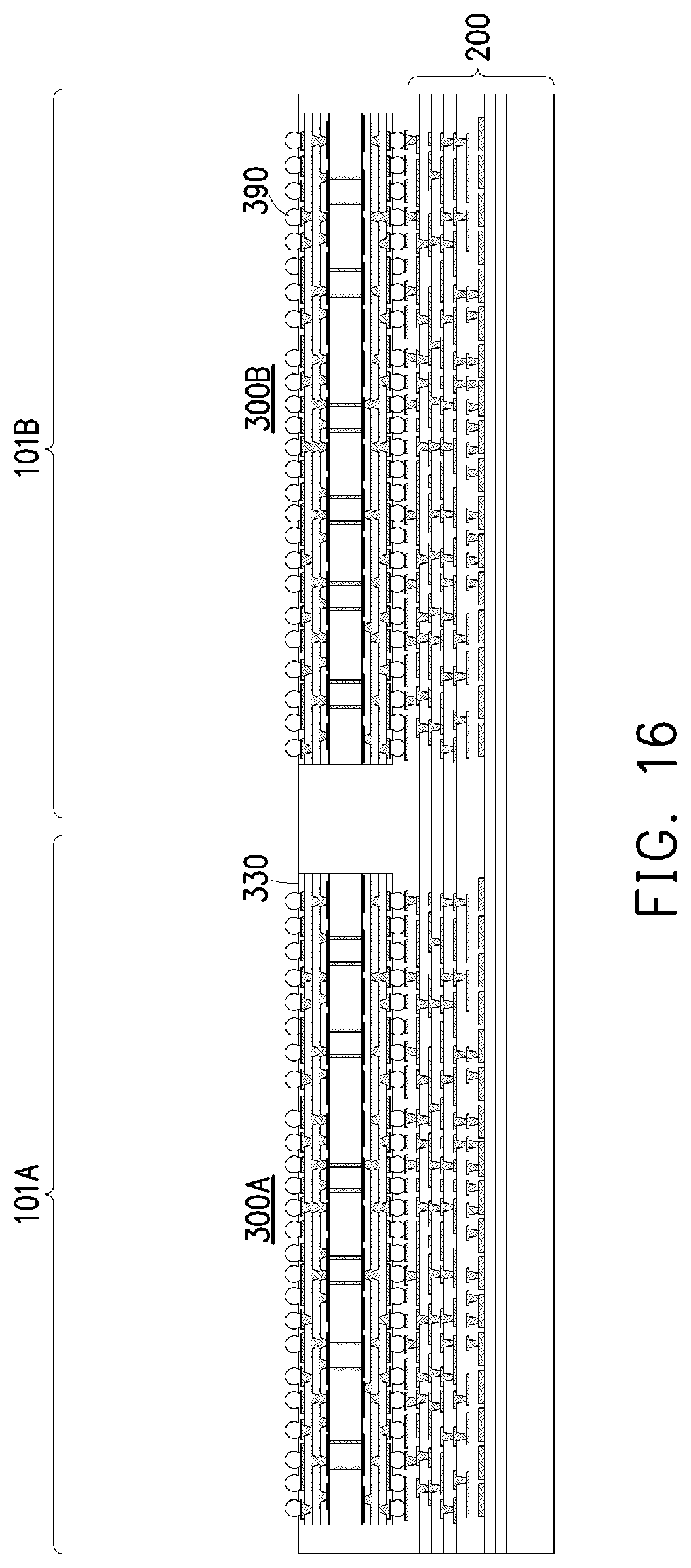 Patent US11776886 Figure 16 – Symmetrical substrate for semiconductor packaging