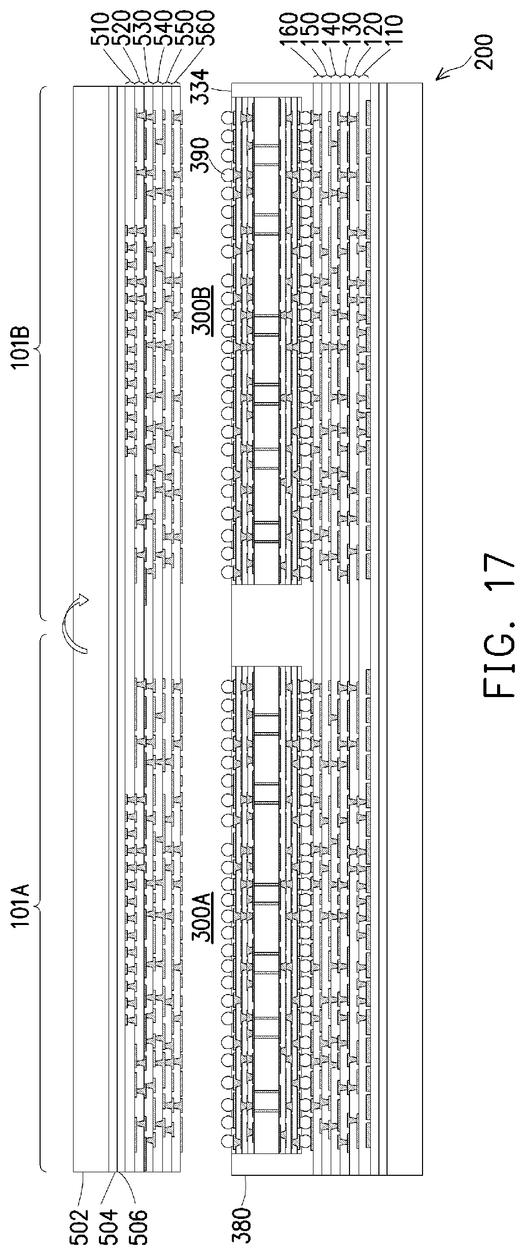 Patent US11776886 Figure 17 – Symmetrical substrate for semiconductor packaging