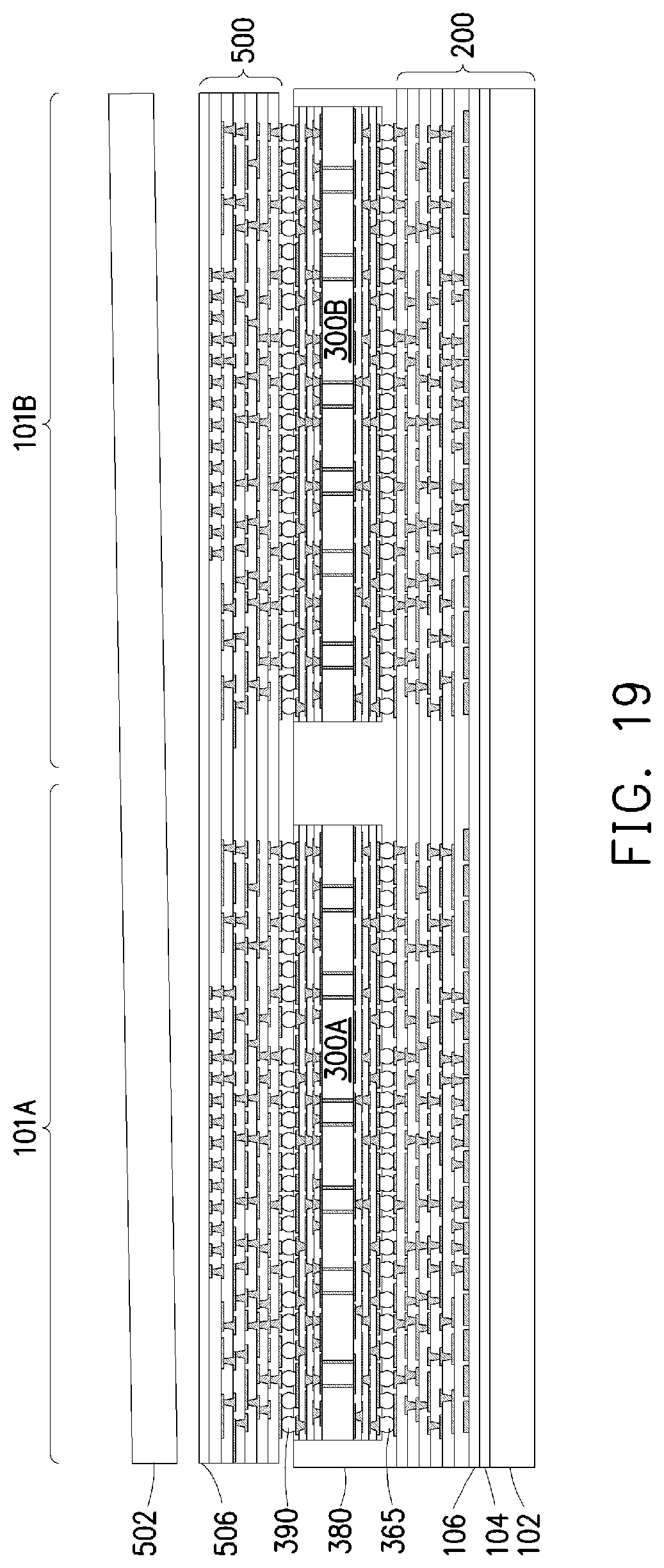 Patent US11776886 Figure 19 – Symmetrical substrate for semiconductor packaging