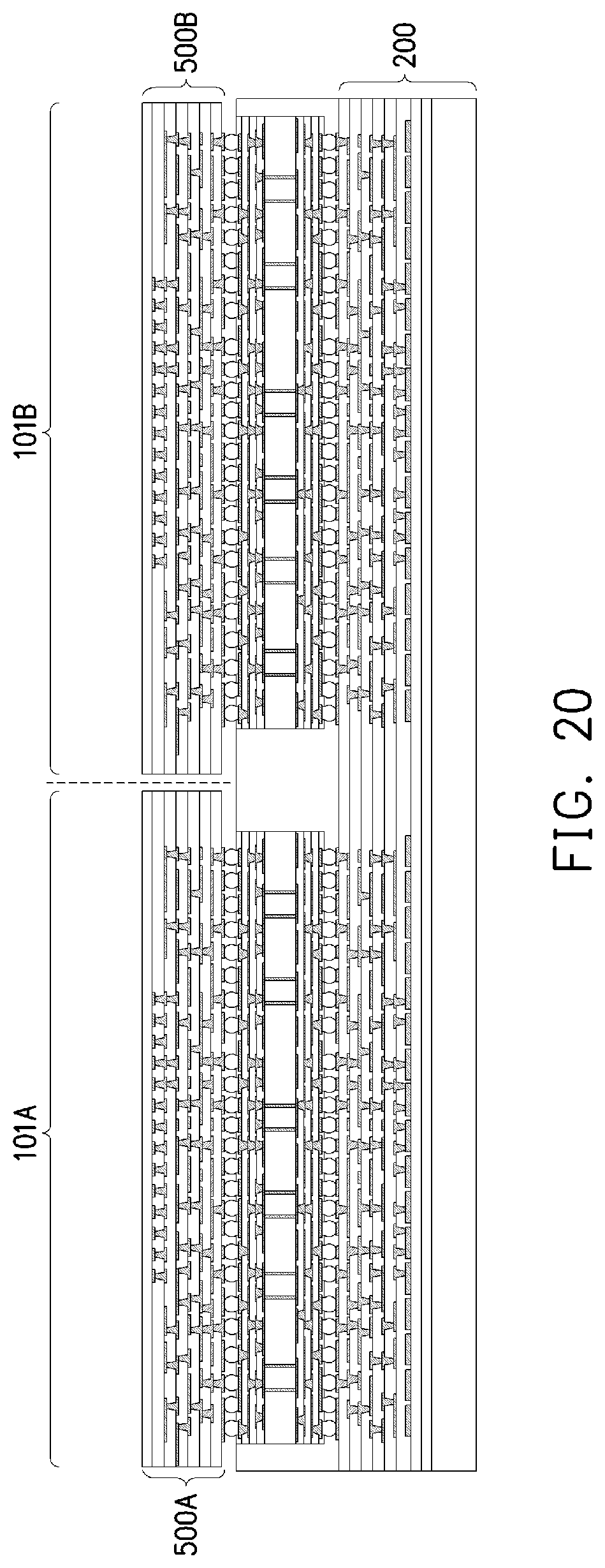 Patent US11776886 Figure 20 – Symmetrical substrate for semiconductor packaging
