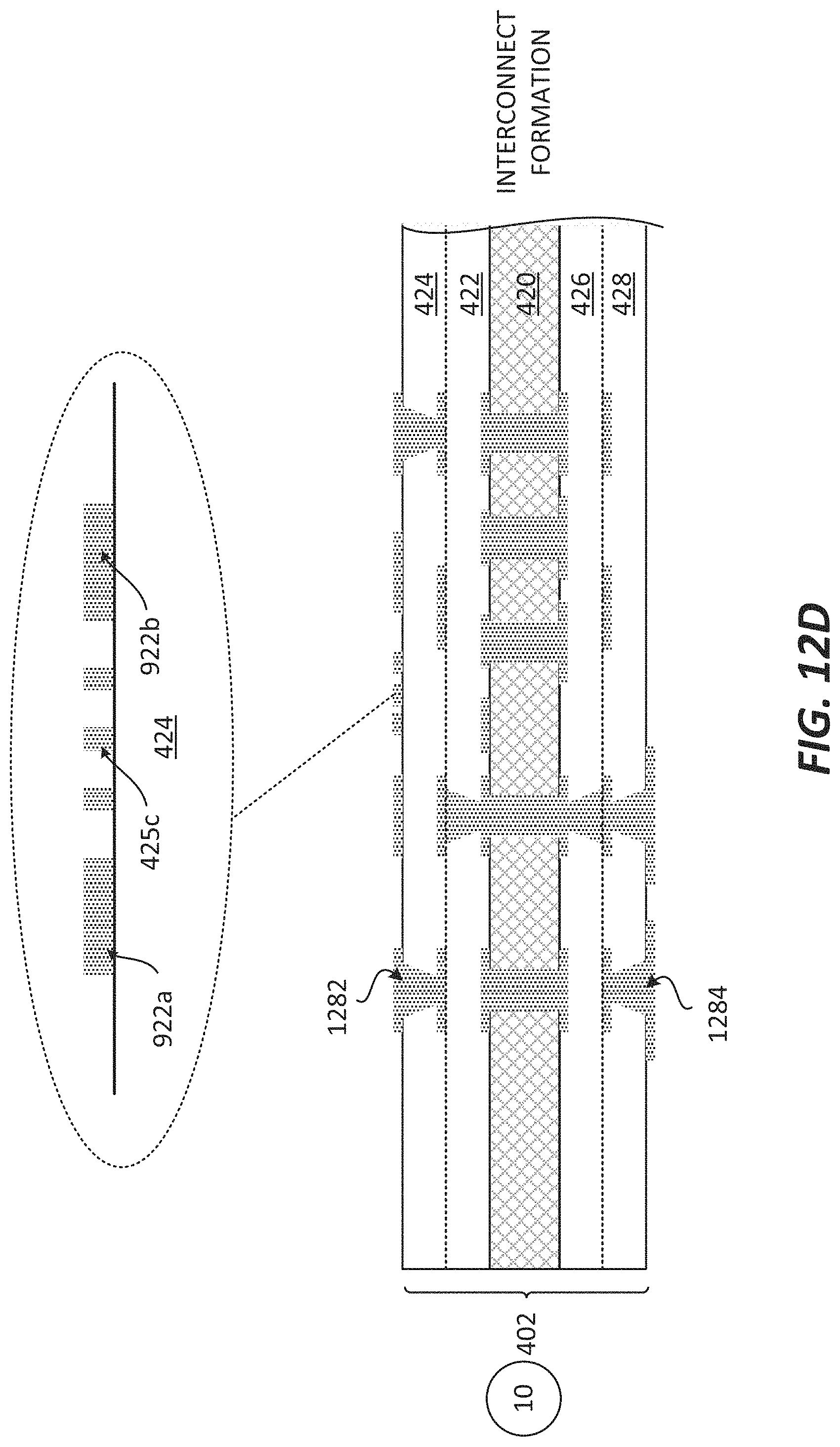 Patent US11776888 Figure 15 – Package with a substrate comprising protruding pad interconnects