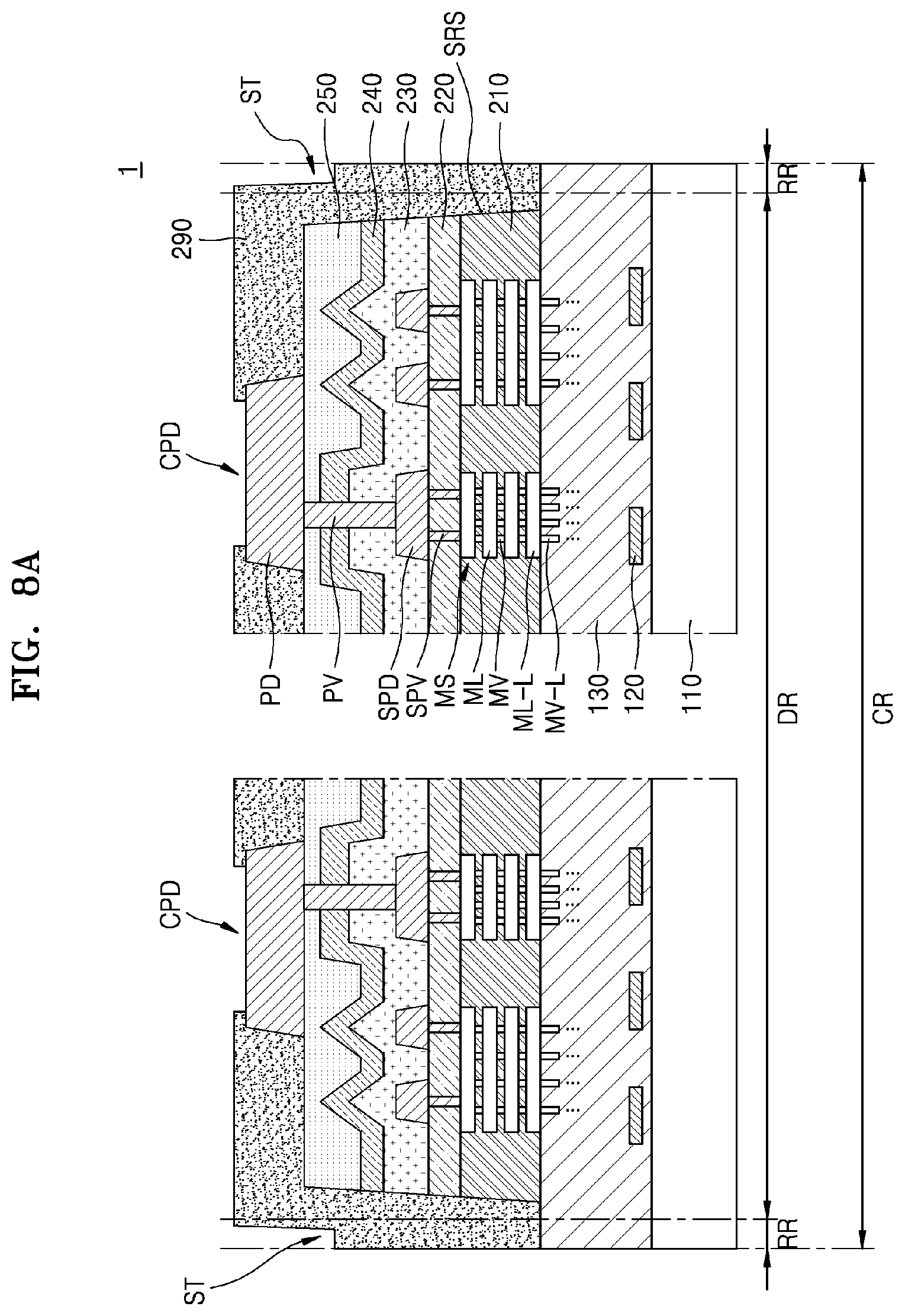 Patent US11776894 Figure 8 – Semiconductor chip including low-k dielectric layer