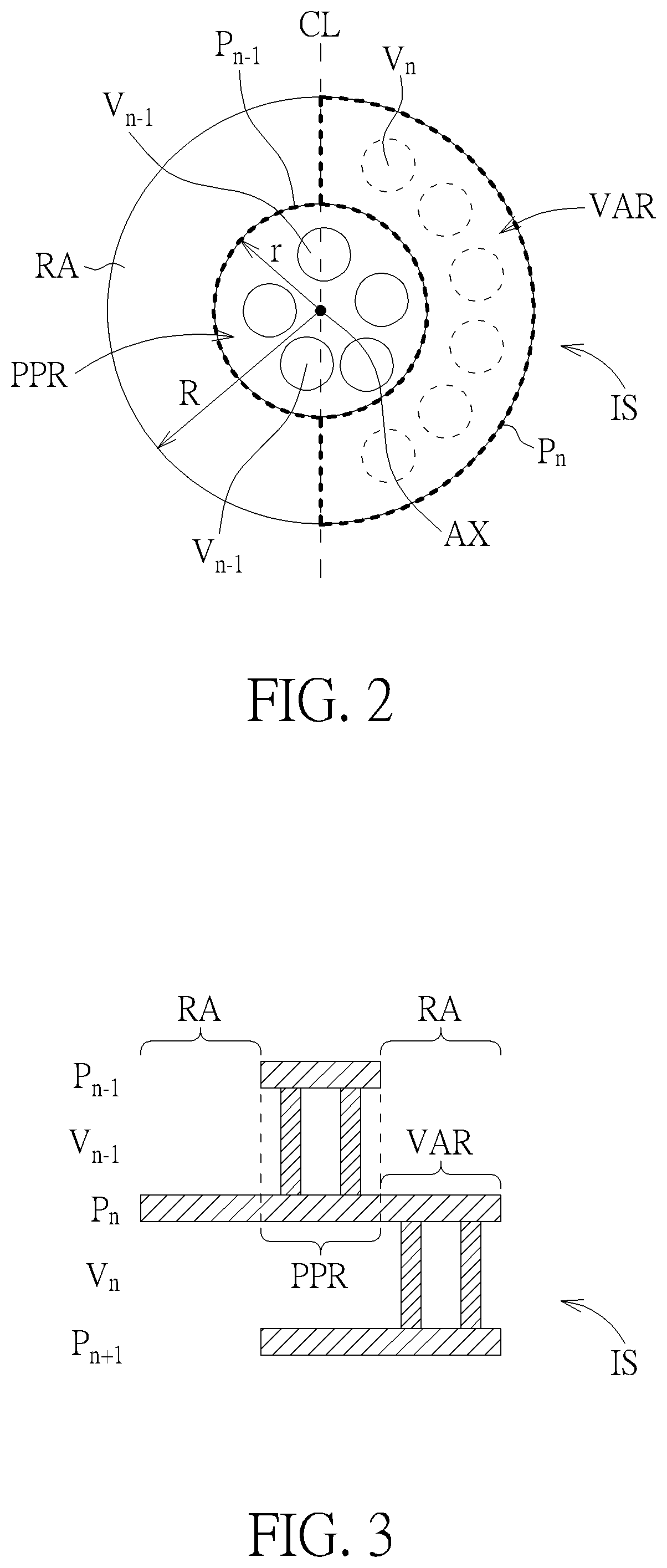 Patent US11776899 Figure 2 – Via array design for multi-layer redistribution circuit structure