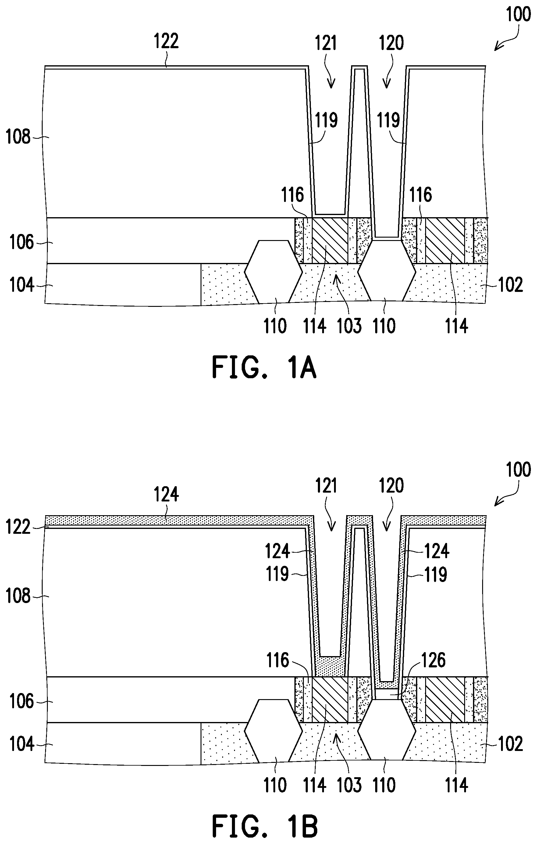 Patent US11776900 Figure 1 – Semiconductor device with contact structure