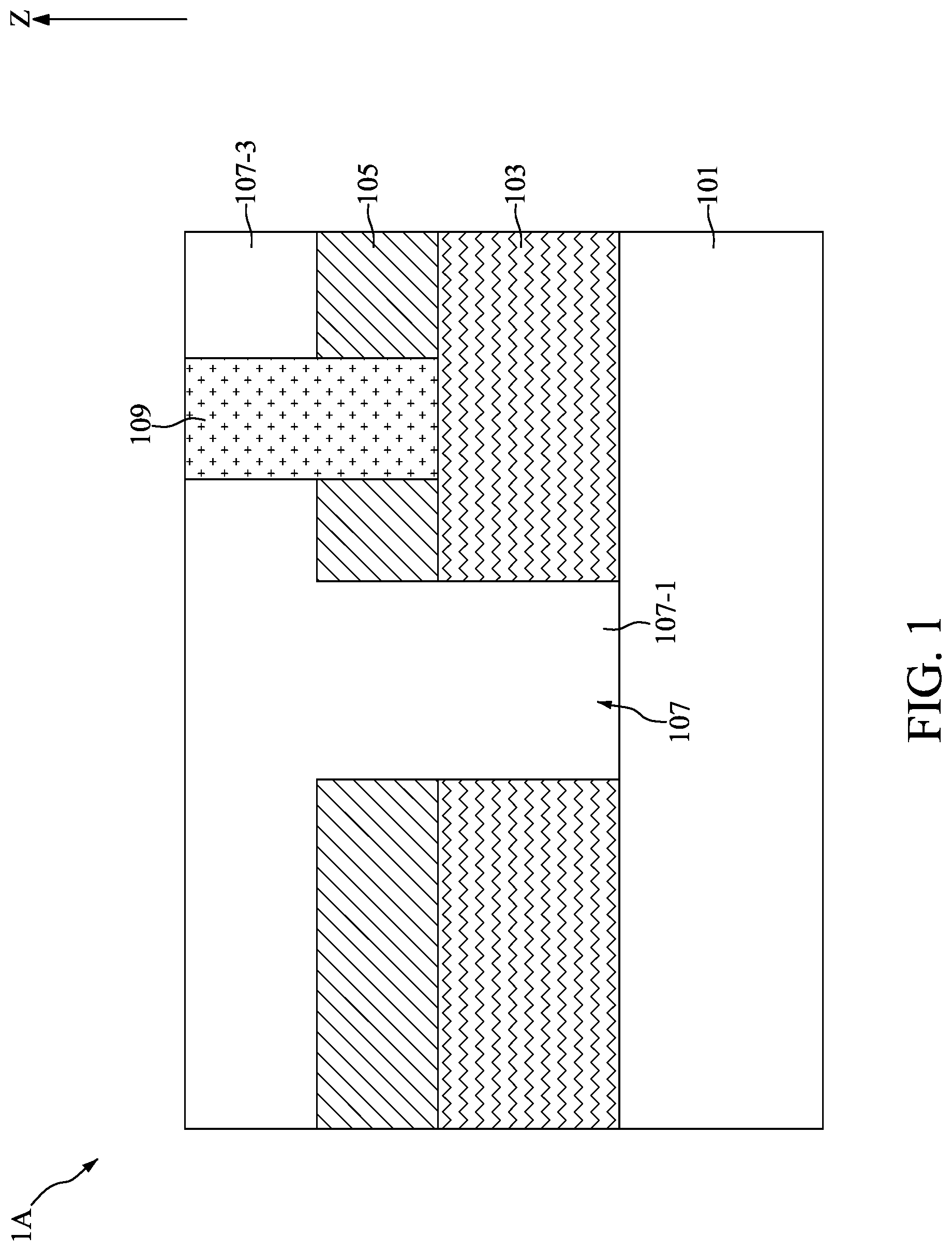 Patent US11776904 — Semiconductor device with carbon hard mask and method for fabricating the same — Figure 1