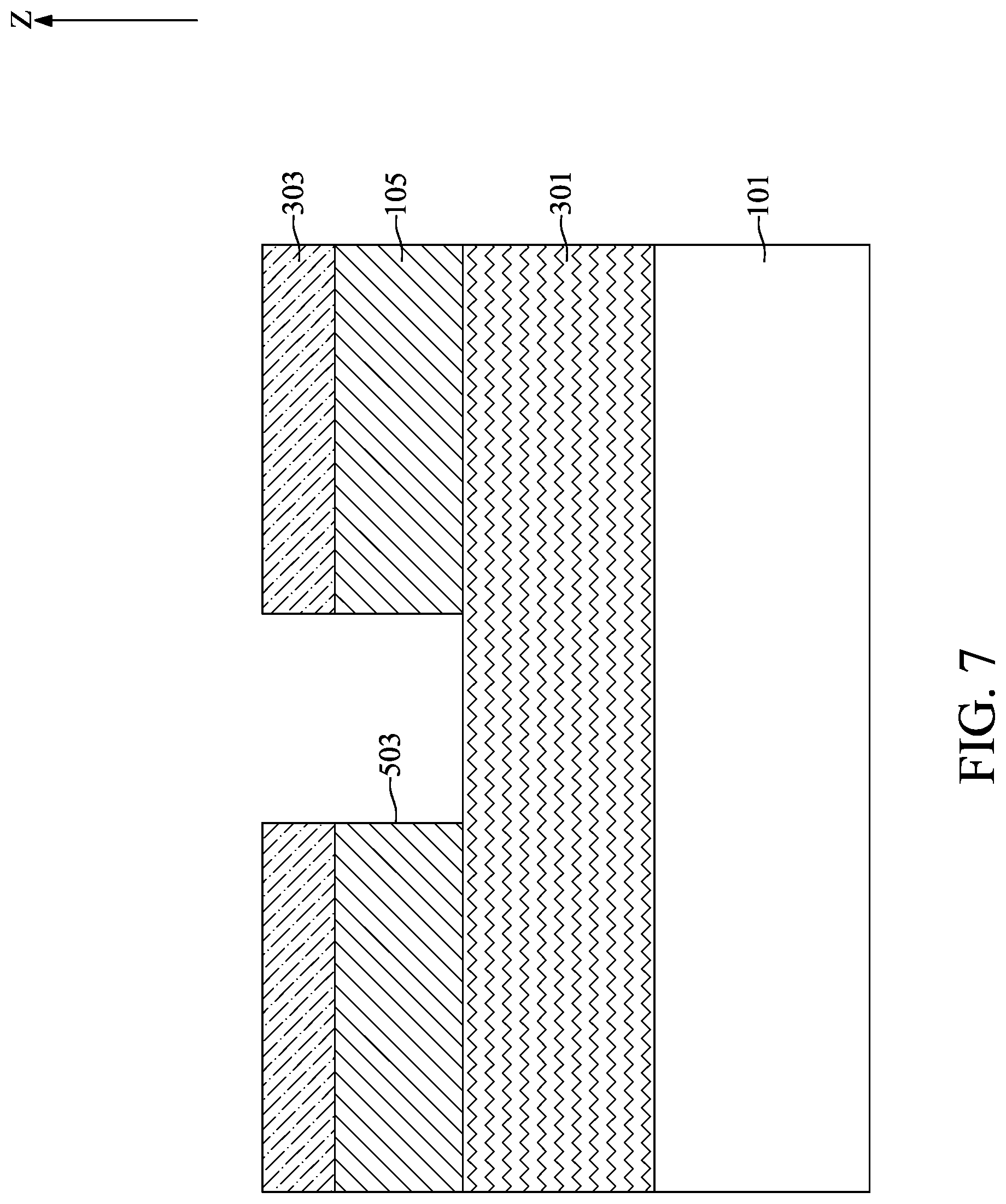 Patent US11776904 Figure 7 – Semiconductor device with carbon hard mask and method for fabricating the same