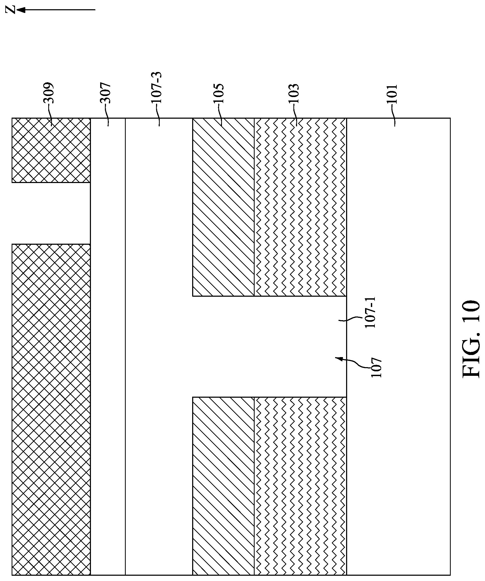 Patent US11776904 Figure 10 – Semiconductor device with carbon hard mask and method for fabricating the same
