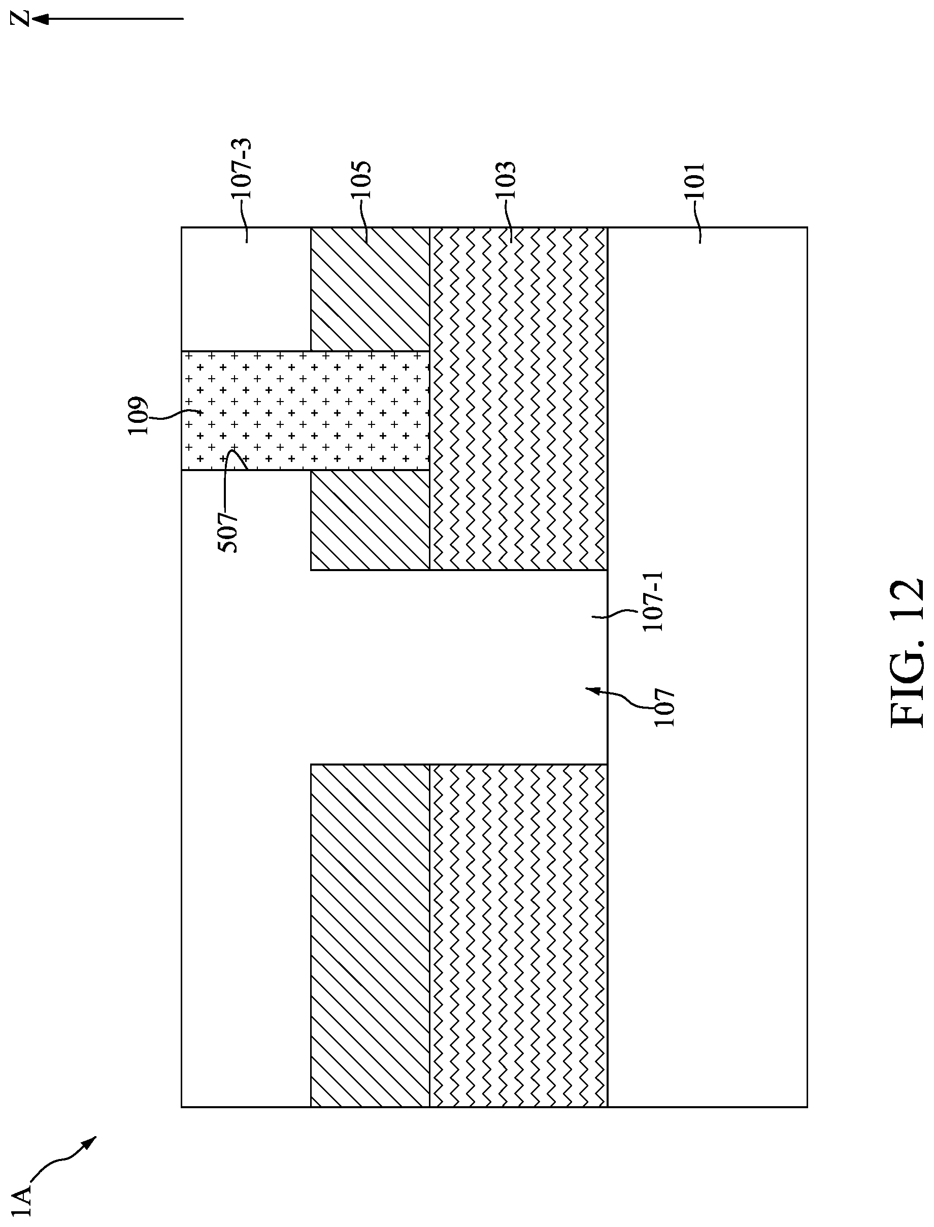 Patent US11776904 Figure 12 – Semiconductor device with carbon hard mask and method for fabricating the same