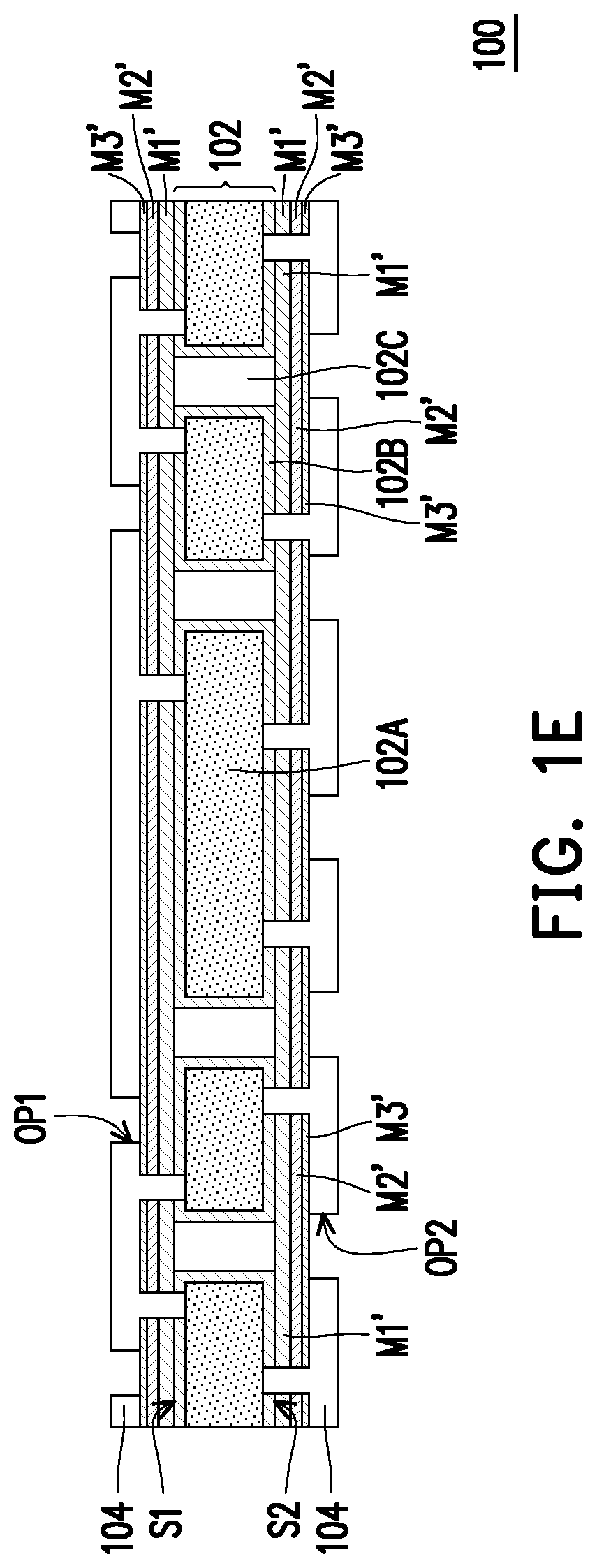 Patent US11776905 Figure 3 – Package structure, package-on-package structure and manufacturing method thereof