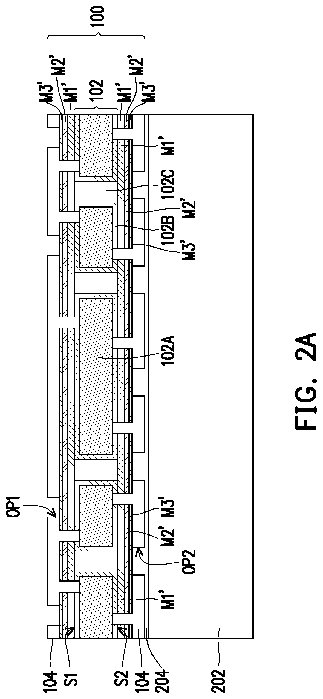 Patent US11776905 Figure 4 – Package structure, package-on-package structure and manufacturing method thereof