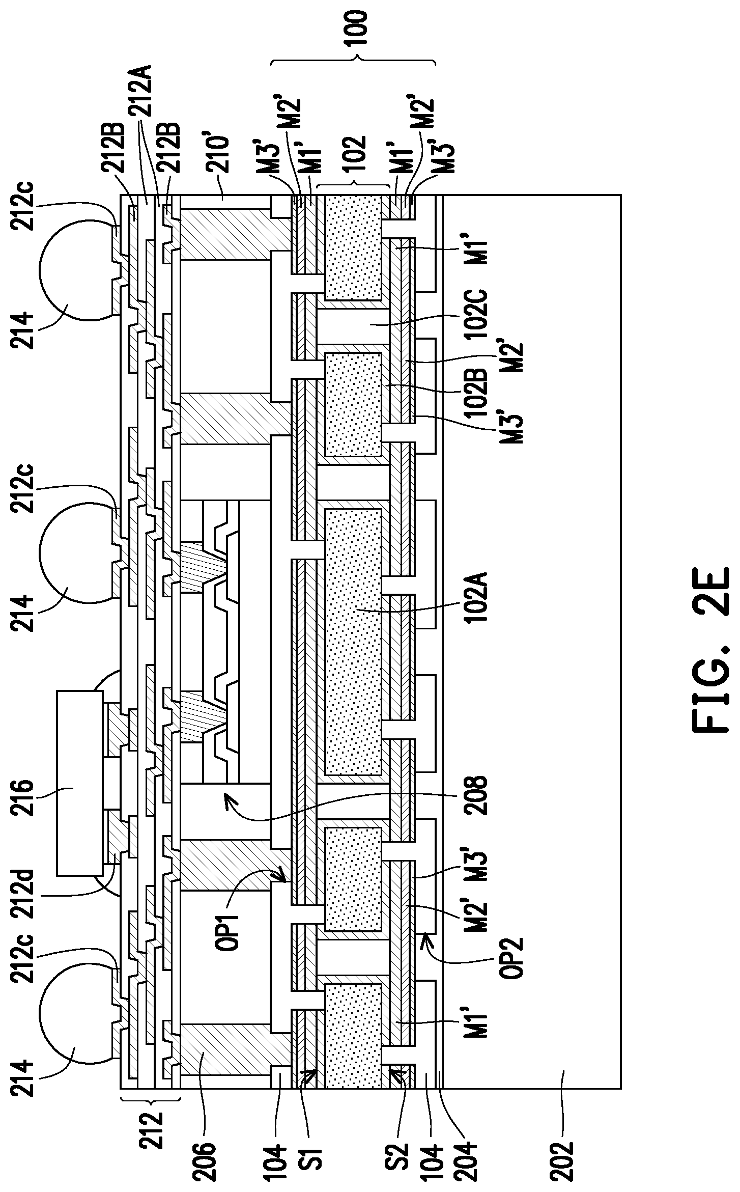 Patent US11776905 Figure 8 – Package structure, package-on-package structure and manufacturing method thereof