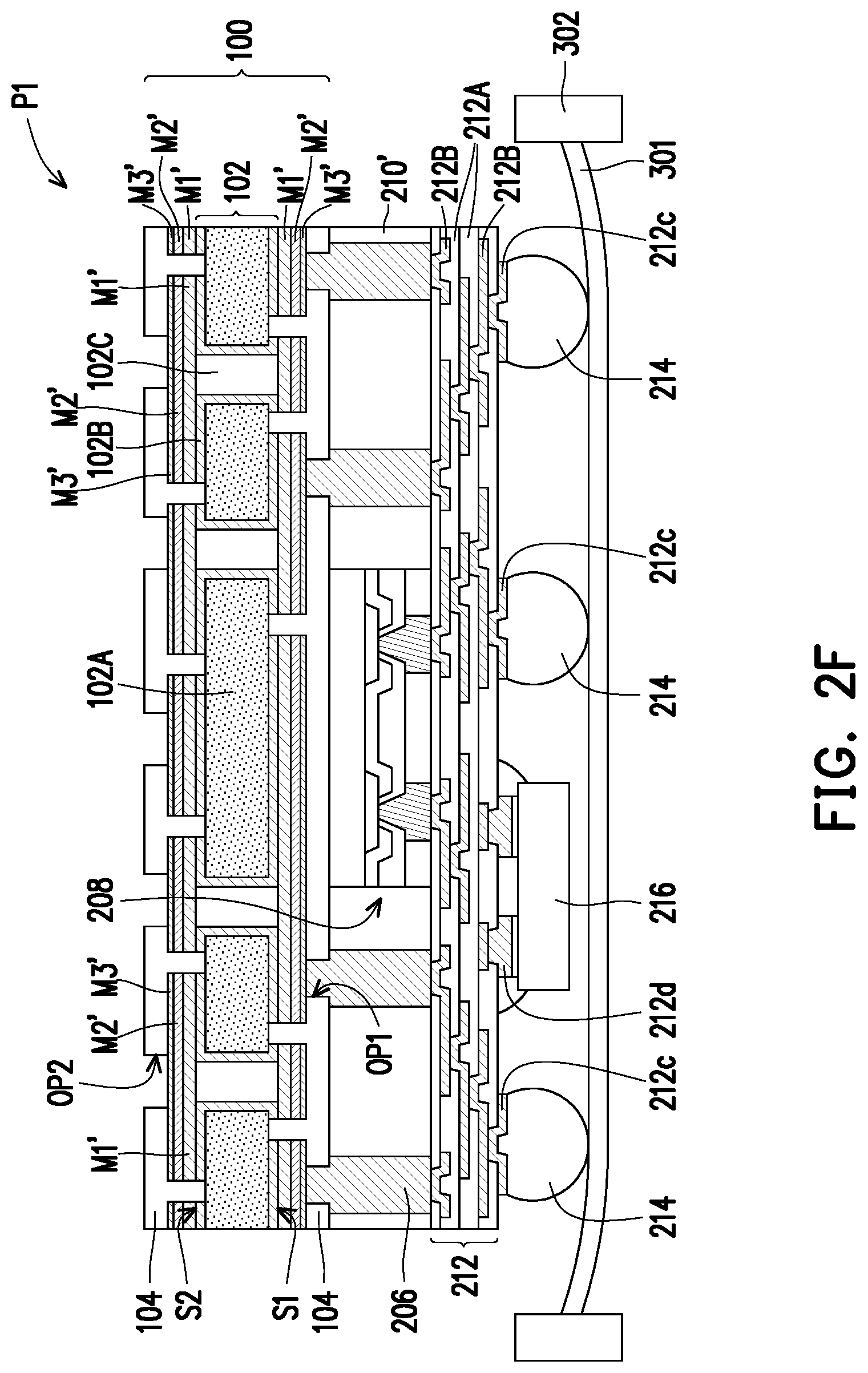 Patent US11776905 Figure 9 – Package structure, package-on-package structure and manufacturing method thereof