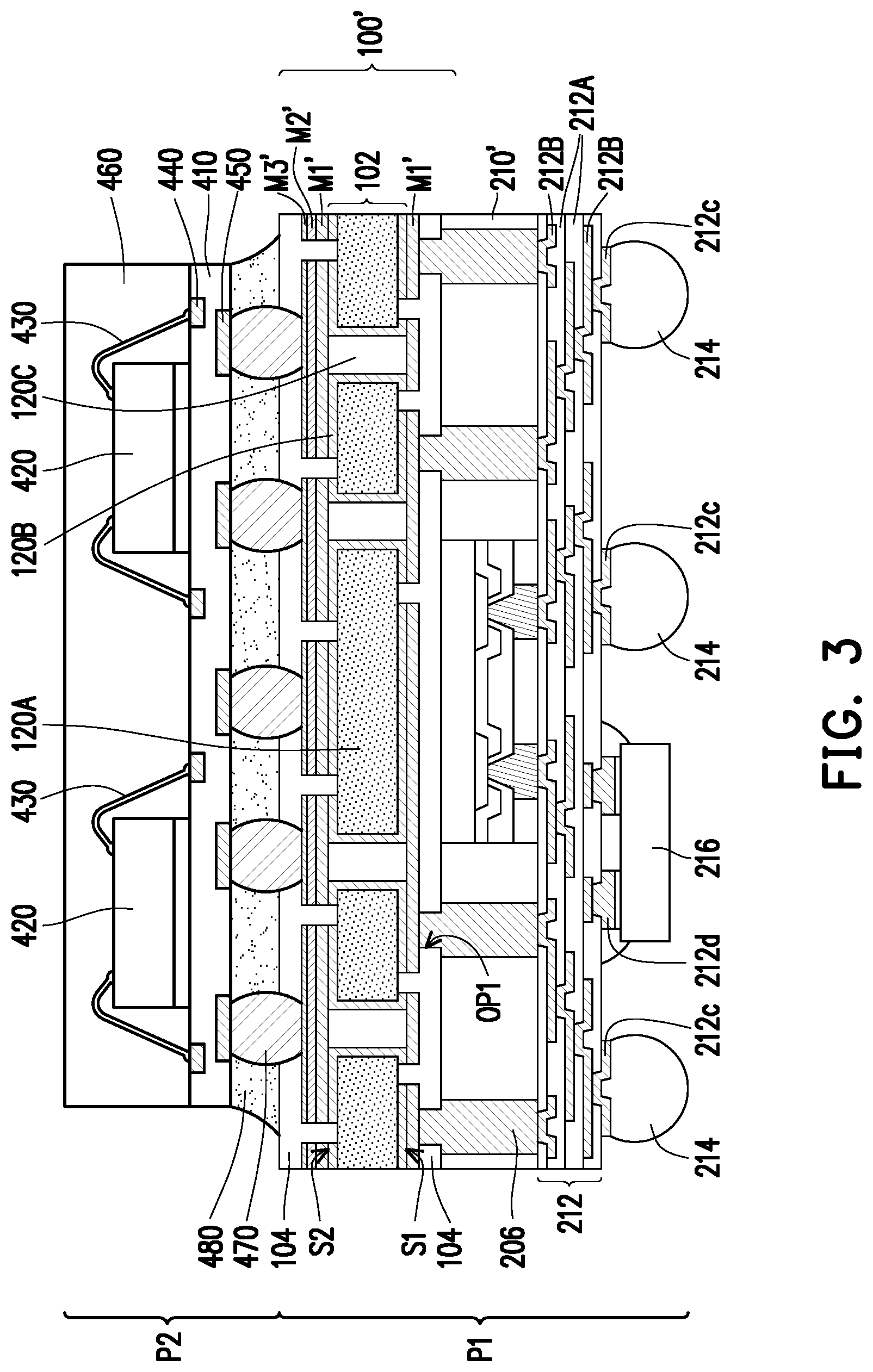 Patent US11776905 Figure 11 – Package structure, package-on-package structure and manufacturing method thereof