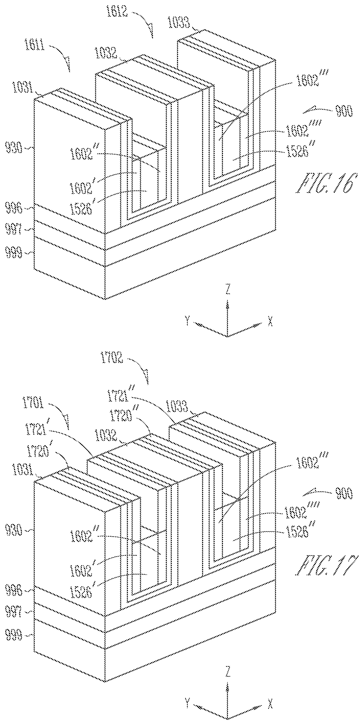 Patent US11776907 Figure 11 – Memory device having 2-transistor vertical memory cell and a common plate