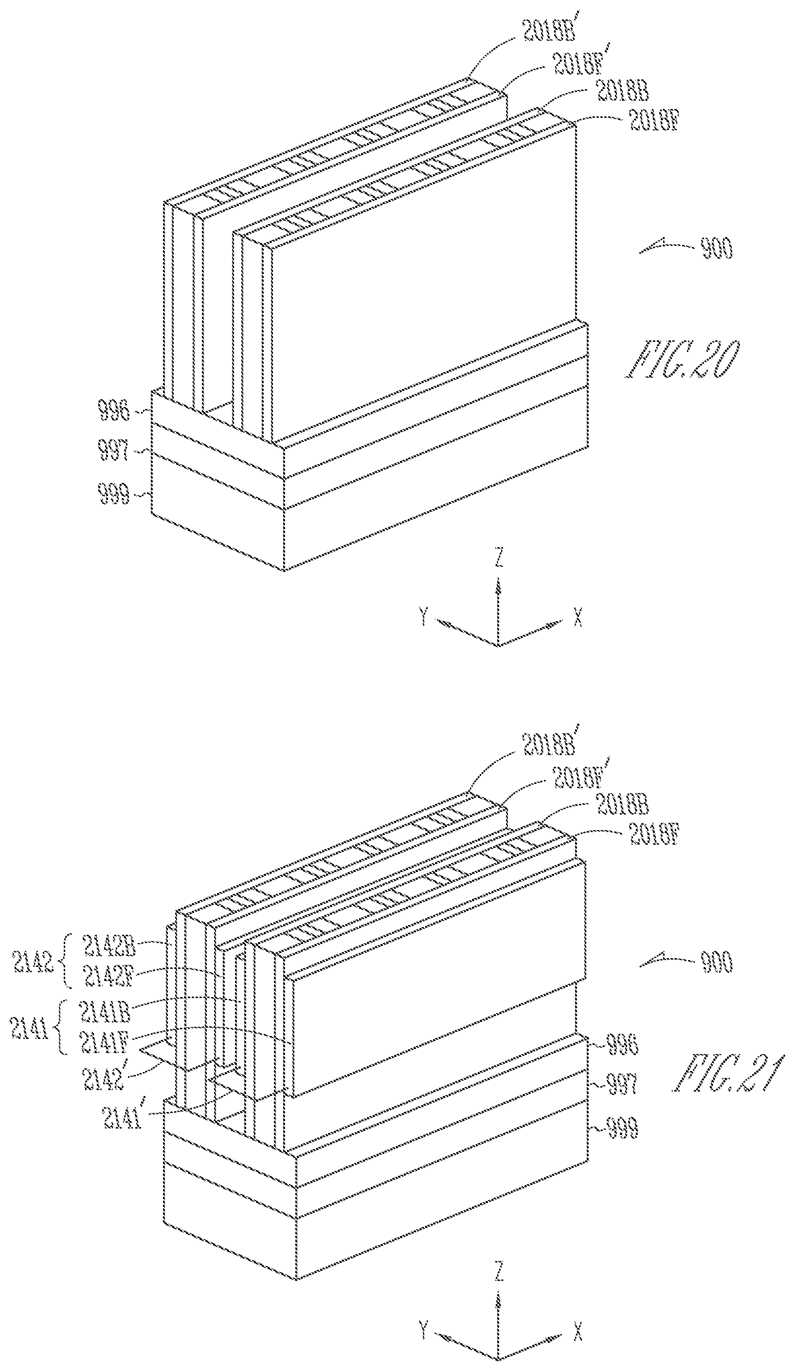 Patent US11776907 Figure 13 – Memory device having 2-transistor vertical memory cell and a common plate