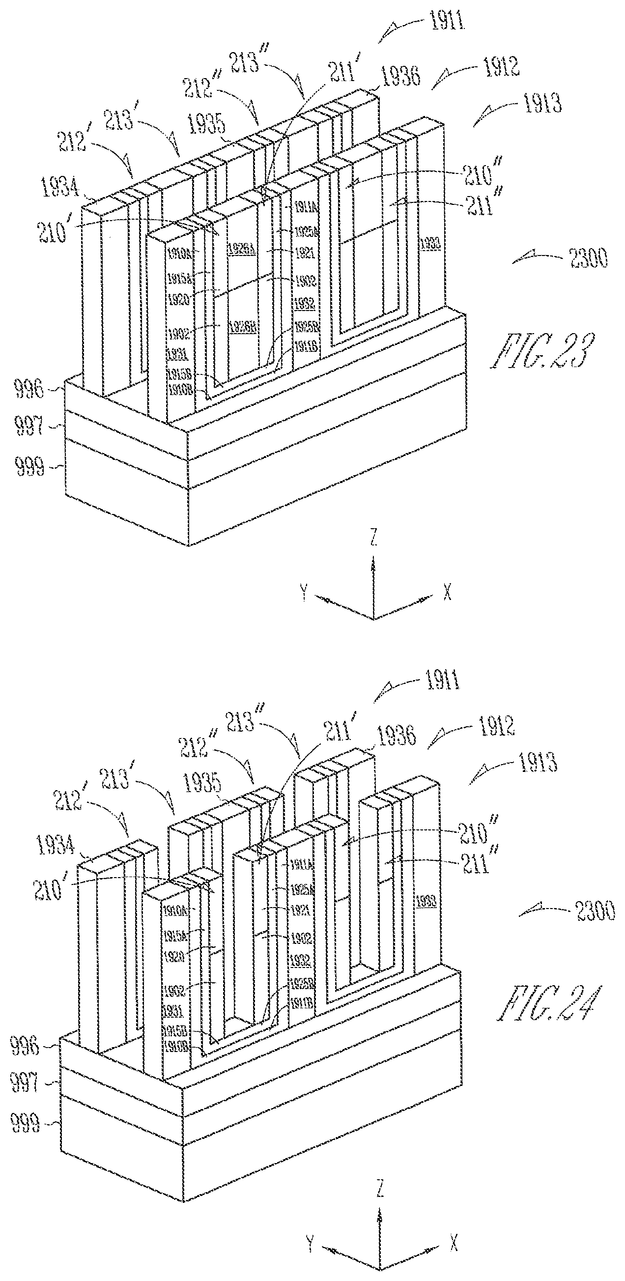 Patent US11776907 Figure 15 – Memory device having 2-transistor vertical memory cell and a common plate