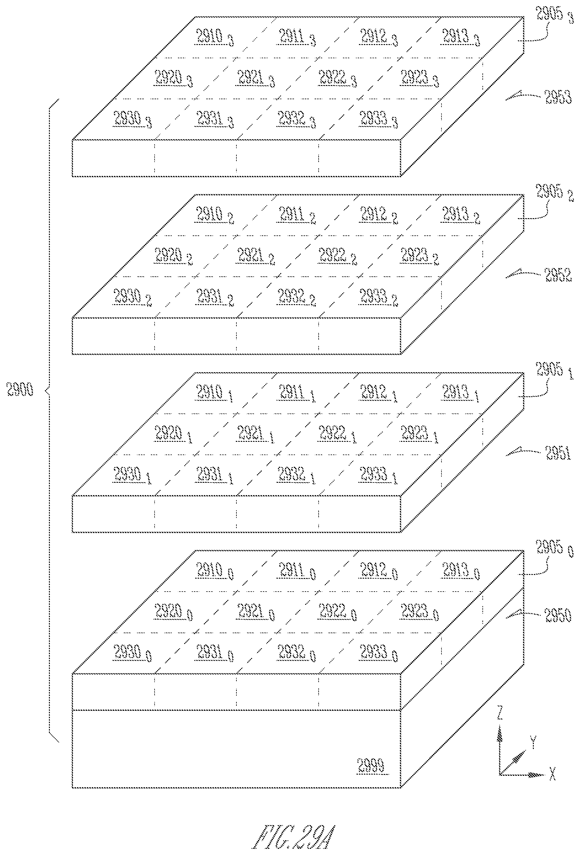Patent US11776907 Figure 19 – Memory device having 2-transistor vertical memory cell and a common plate