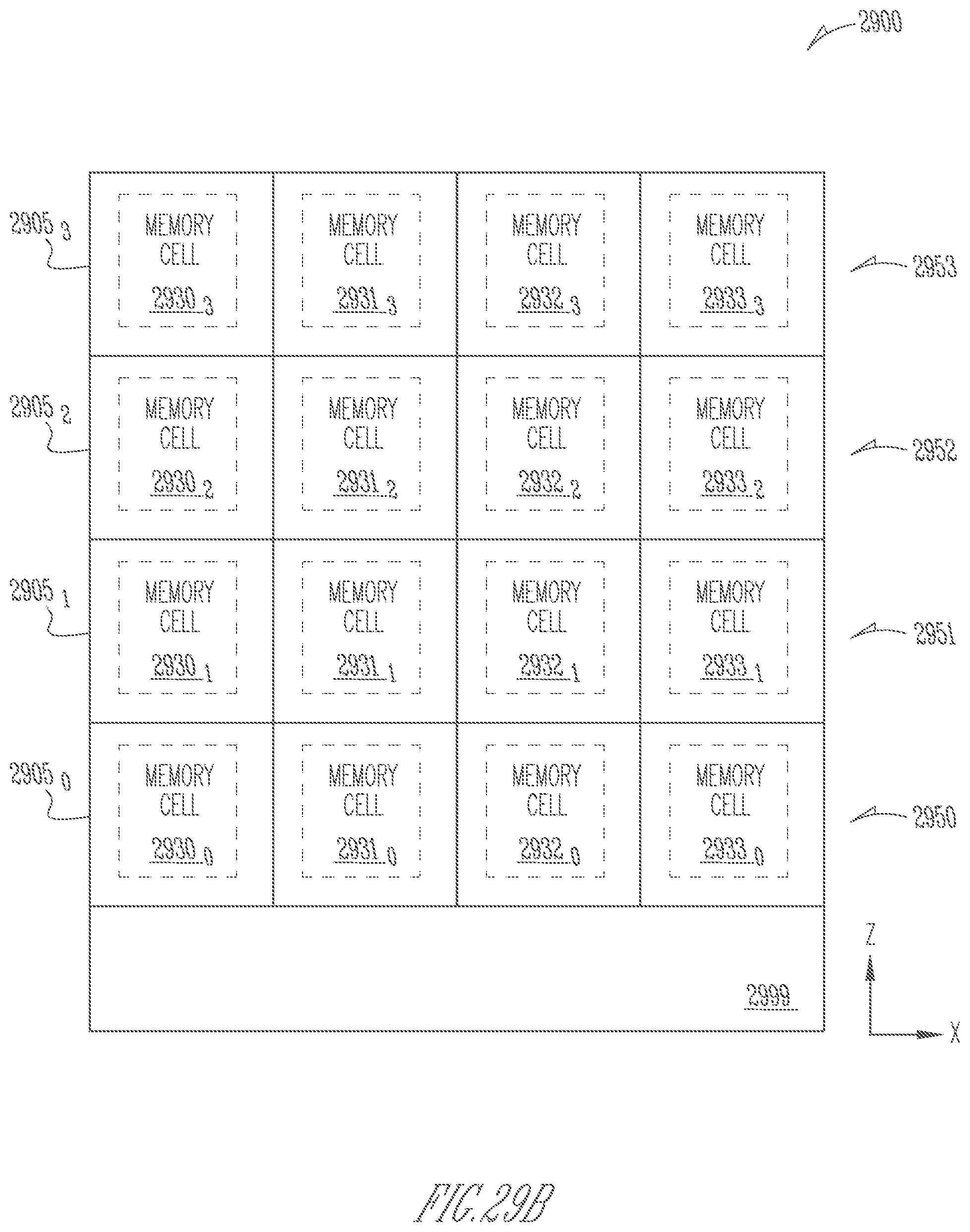 Patent US11776907 Figure 20 – Memory device having 2-transistor vertical memory cell and a common plate